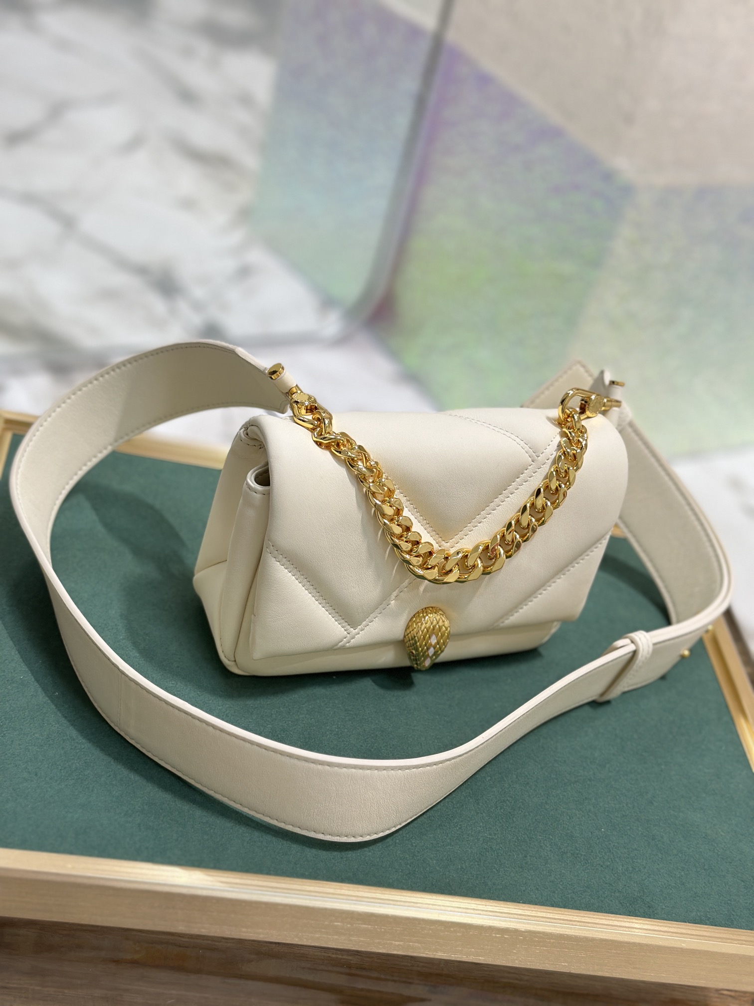 Bvlgari Serpenti East-West Maxi Chain Medium Shoulder Bag 292054 - Handbags, Serpenti