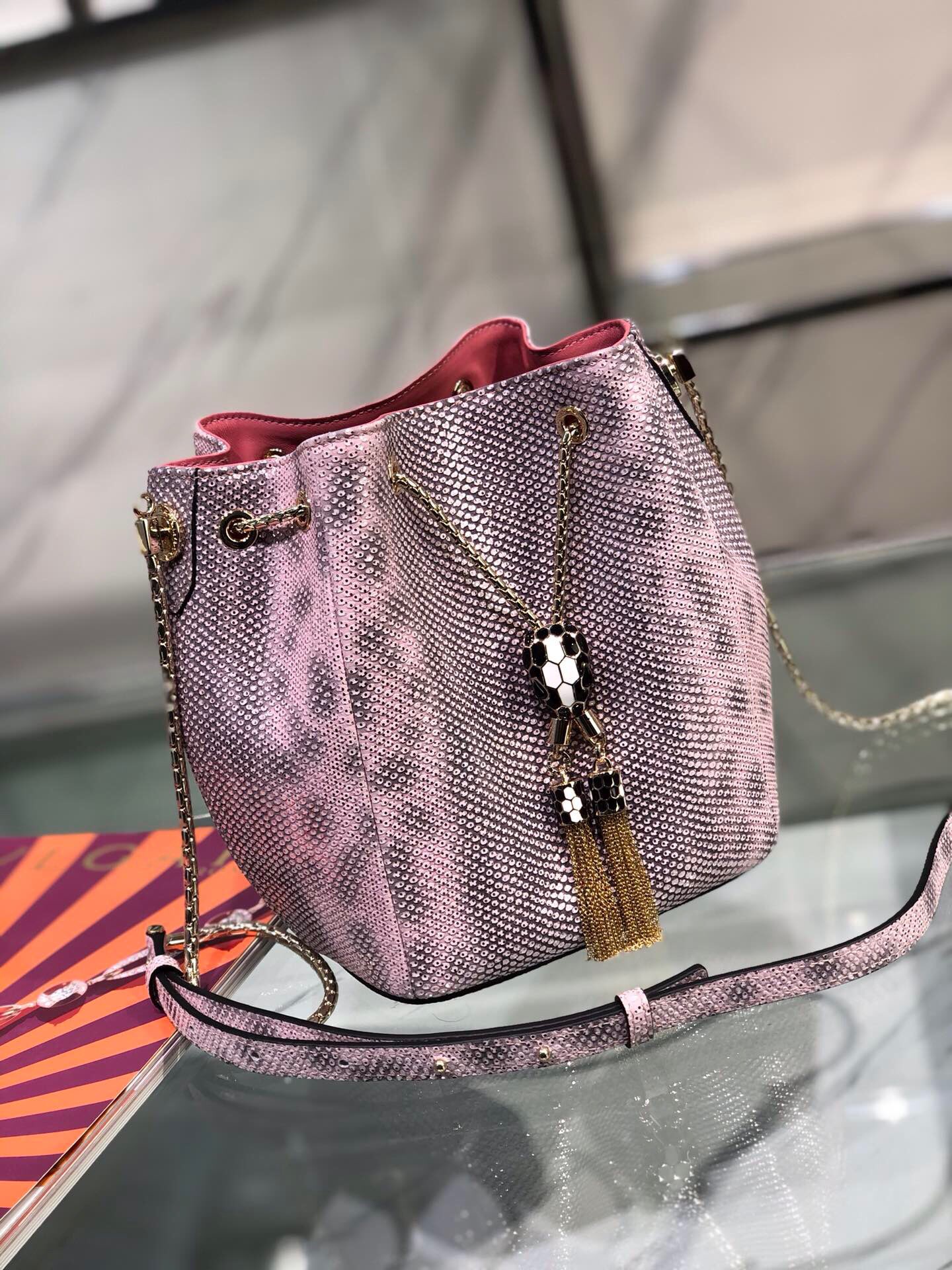 Bvlgari Serpenti Forever Bucket Bag - Pink Bucket Bags