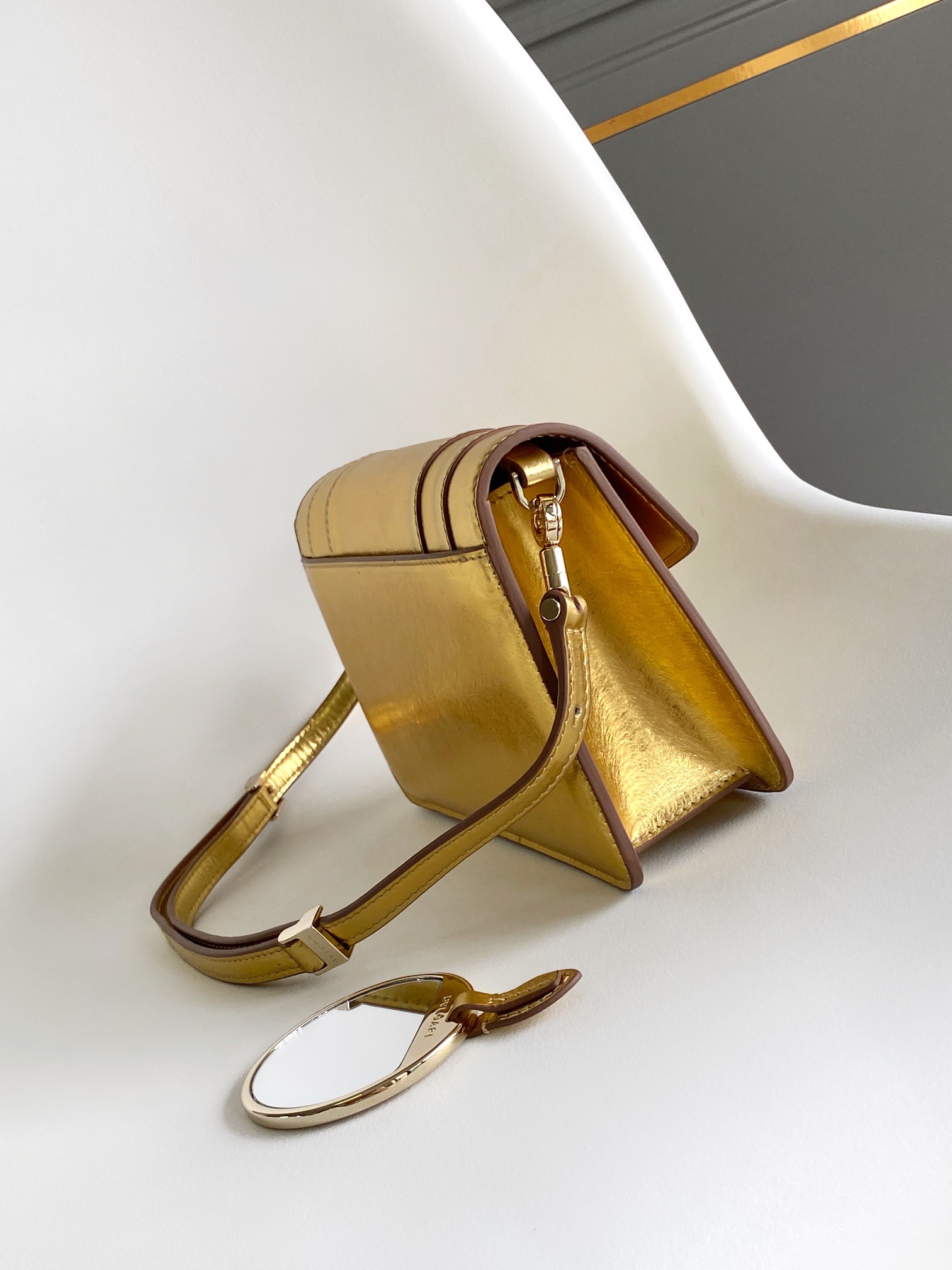 BVLGARI Serpenti Forever Flap Cover Leather Crossbody Bag