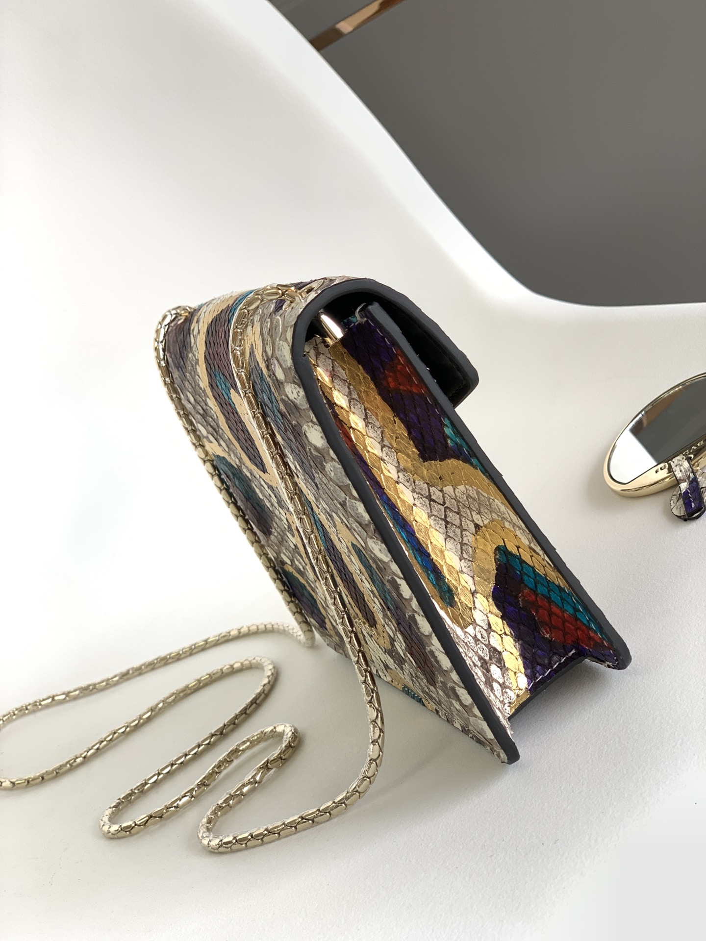 Bvlgari Serpenti Forever Python Leather Crossbody Bag