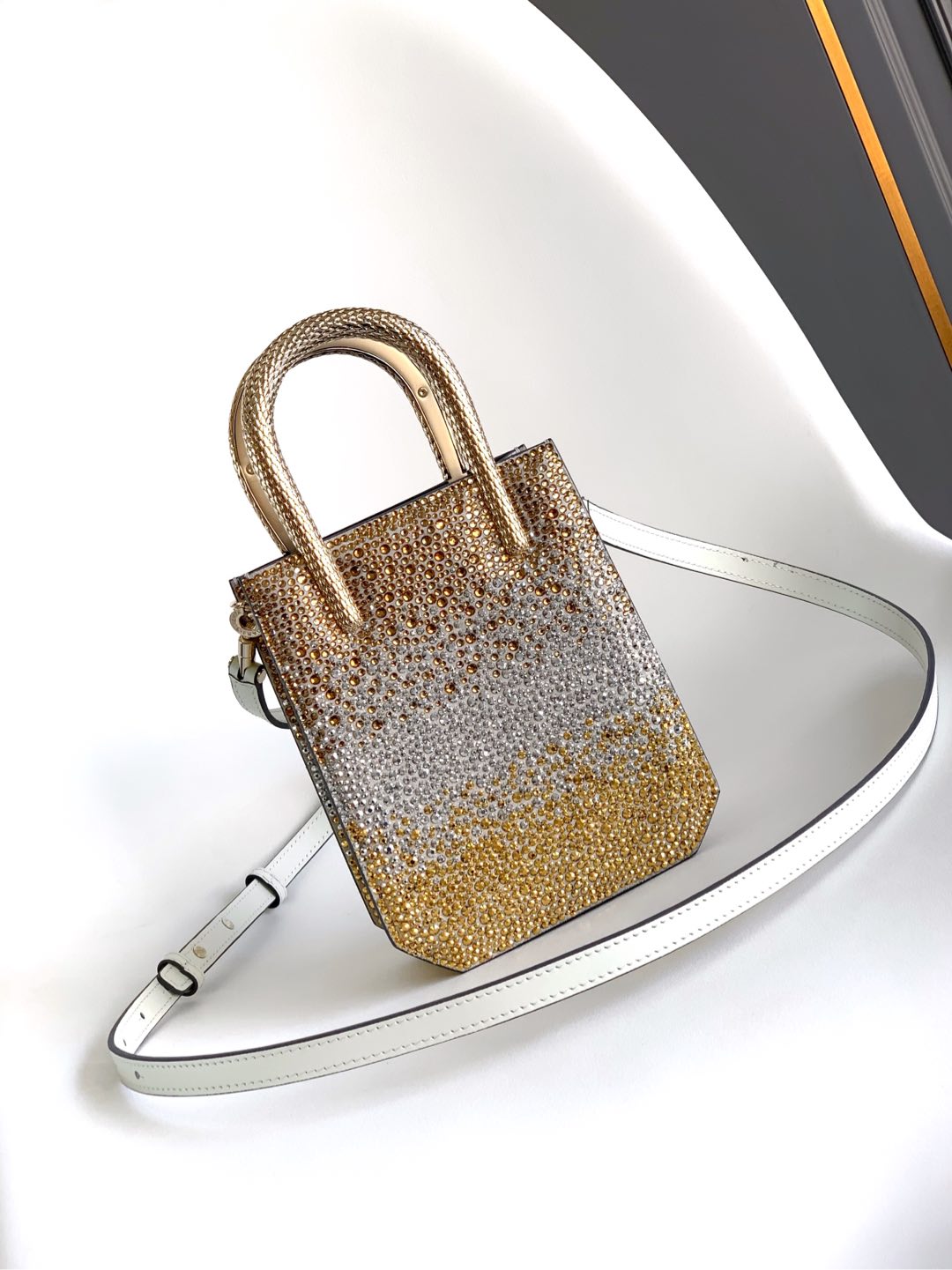 Bvlgari Women's Mini Crystal Dust Tote In Gold