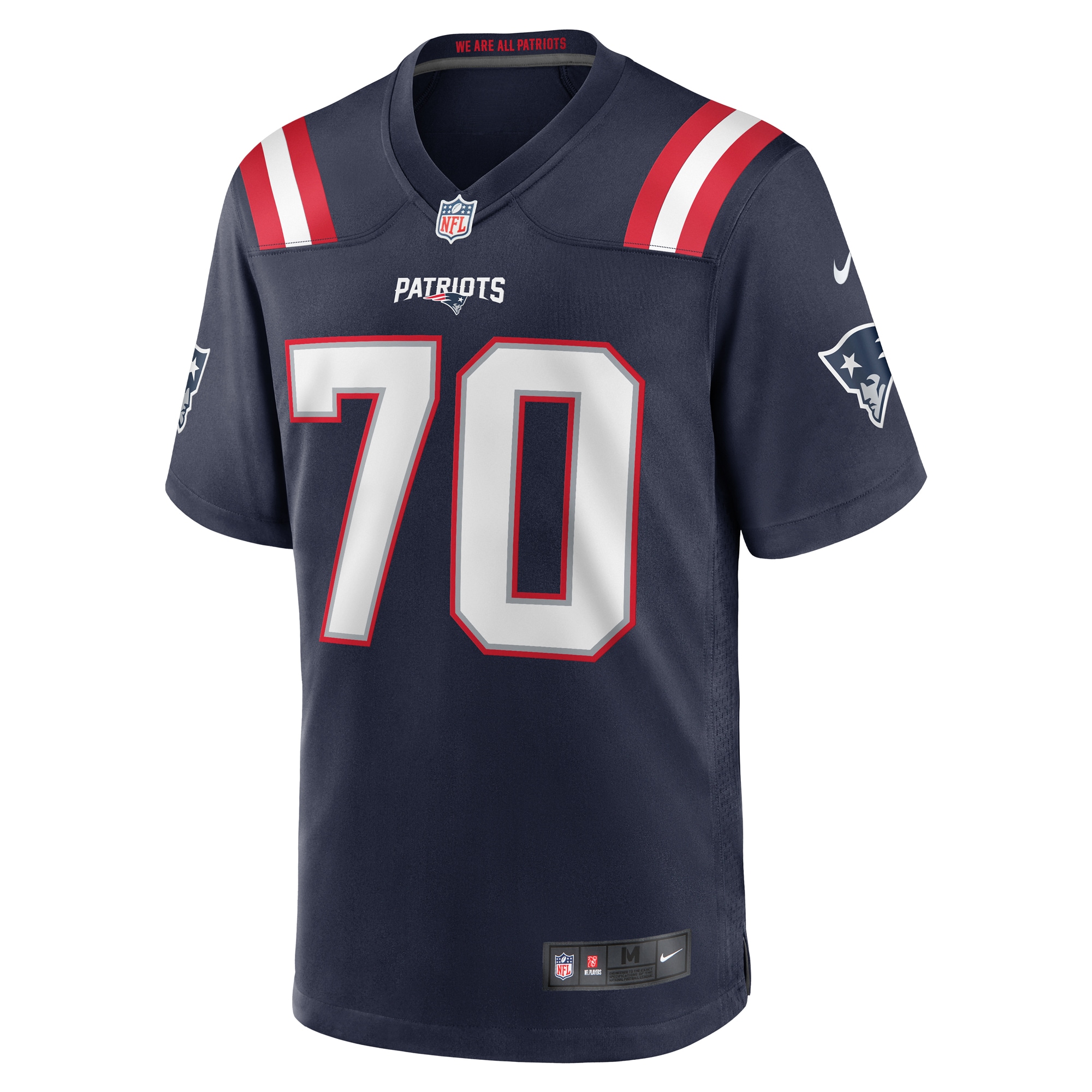 Caedan Wallace New England Patriots Nike  Game Jersey -  Navy