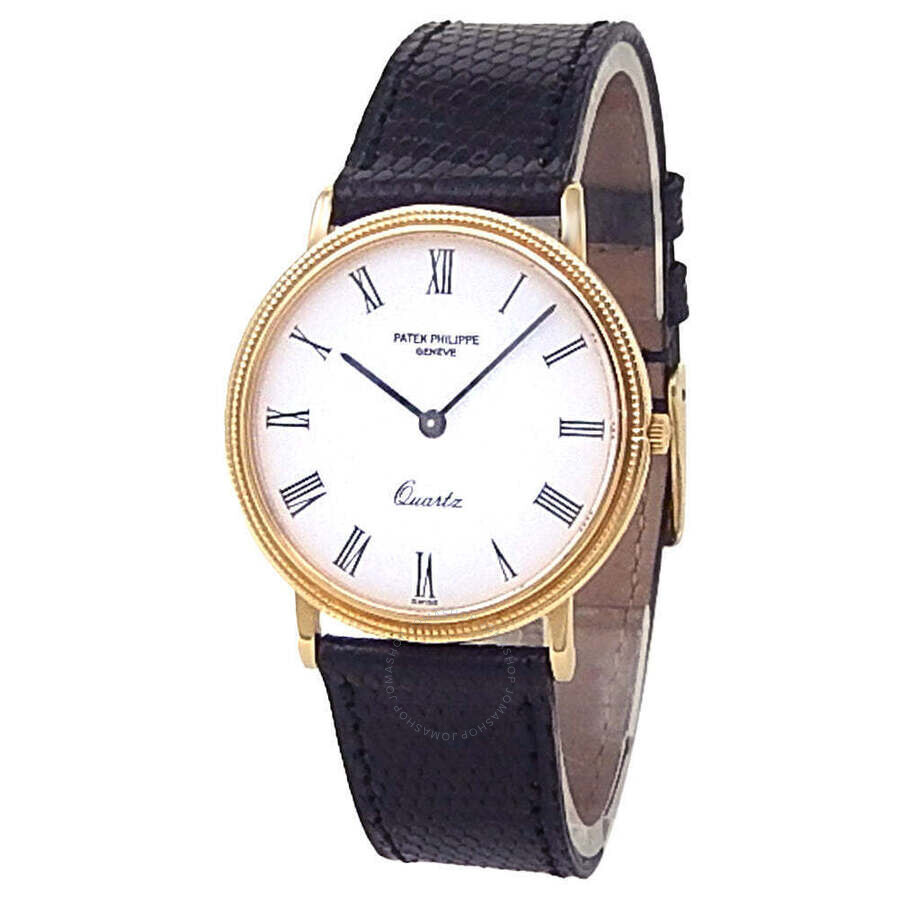 Calatrava Quartz White Dial Men's Watch