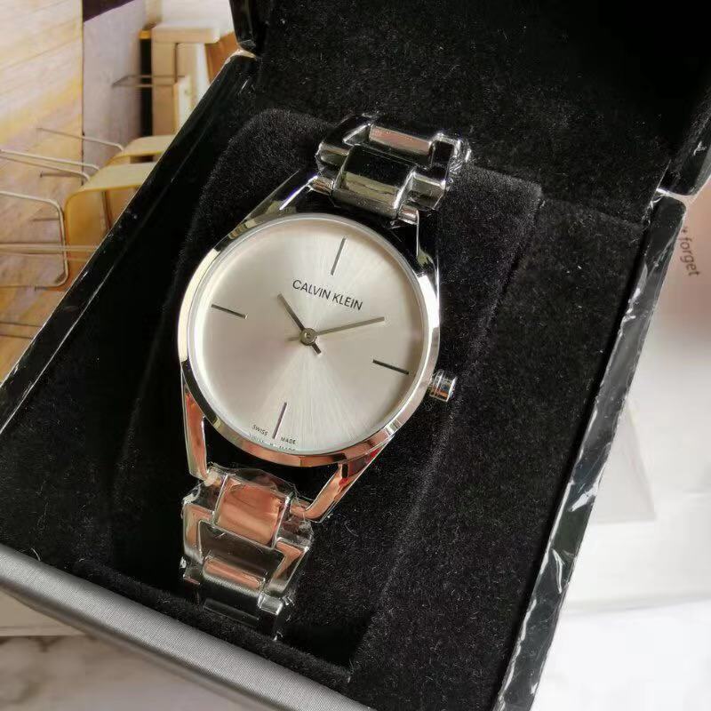 Calvin Klein Silver Ladies Watch - Calvin Klein Silver Dial Stainless - Image 4