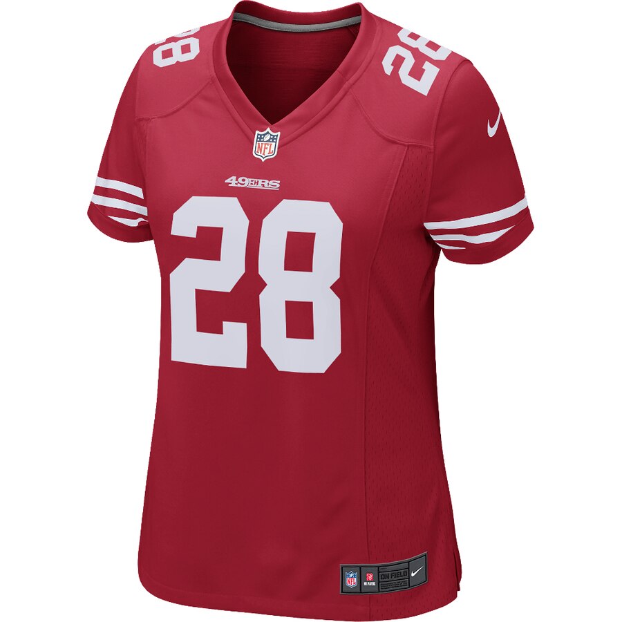 Carlos Hyde San Francisco  Nike Women's Game Jersey - Scarlet