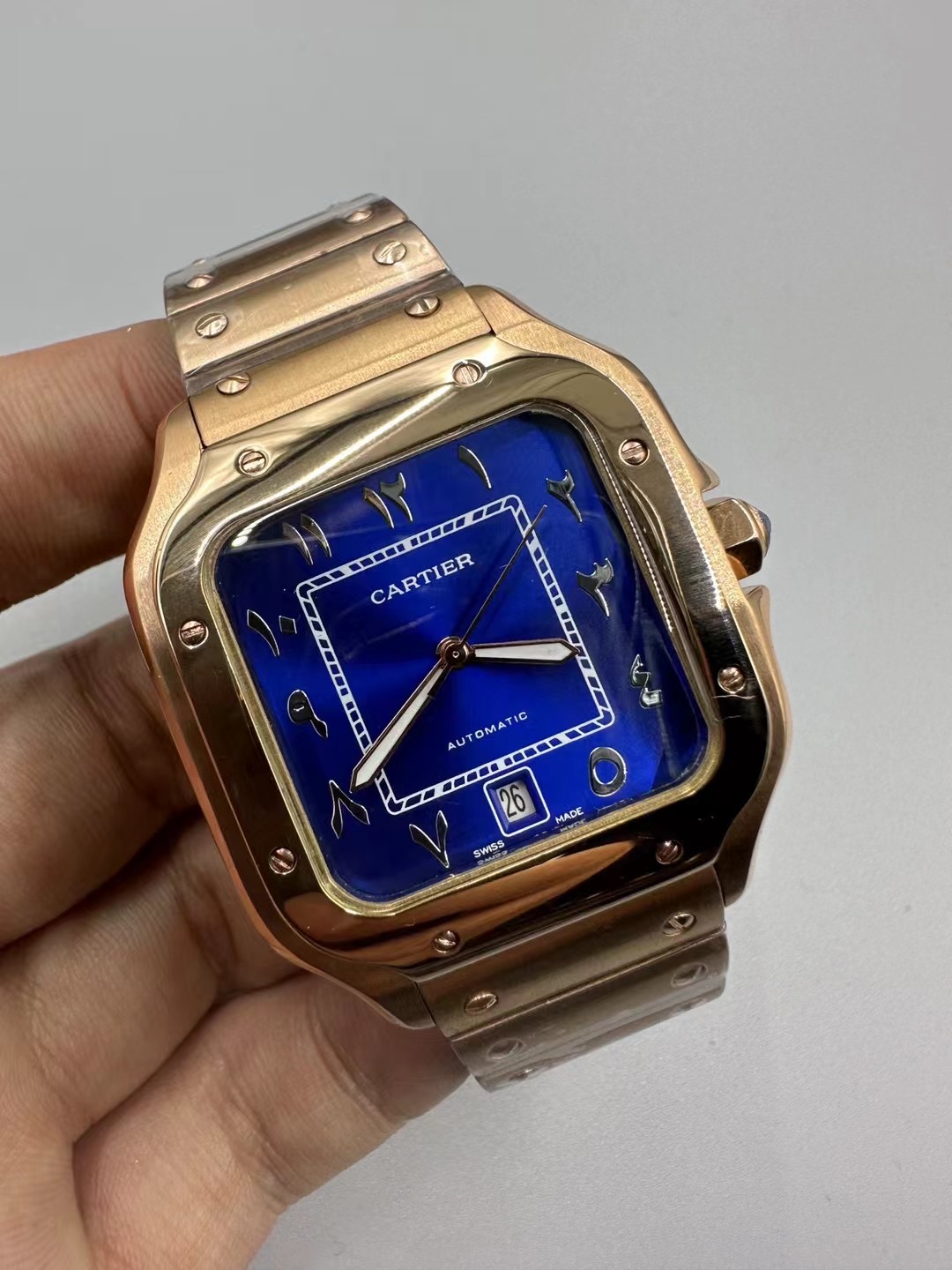 Cartier Men's Classic Square Watch: Authentic Stainless Steel Geneve for Timeless Elegance