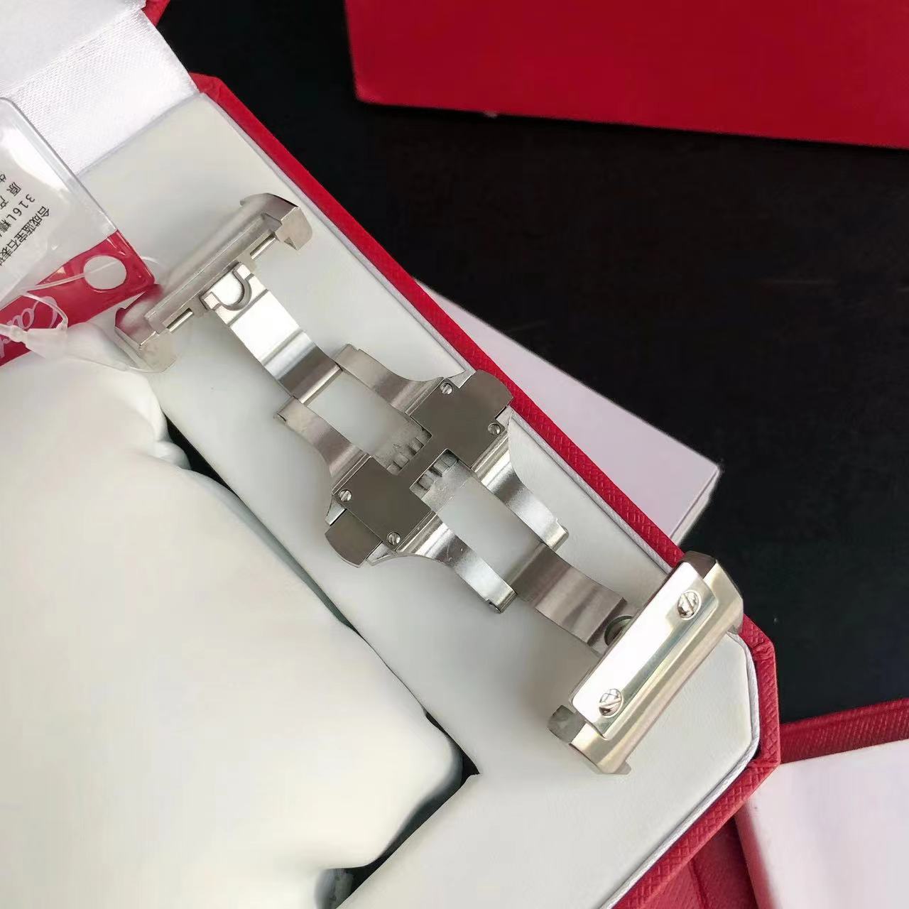 Cartier Santos 100 Large Automatic 18k White Gold Diamond Bezel/Case WM501751