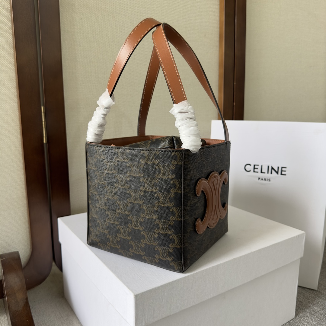 Celine Cabas Micro Triomphe Canvas & Leather Tote Women'