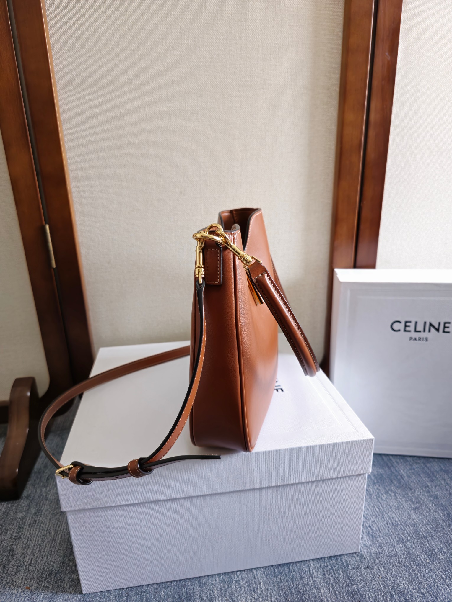 CELINE   Celine SMALL CAMILLE 16 SOFT BAG IN NUBUCK CALFSKIN - |