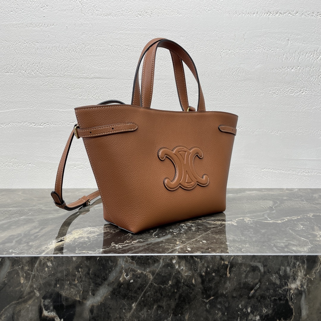 CELINE Grained Calfskin Triomphe Mini Cabas Anais T