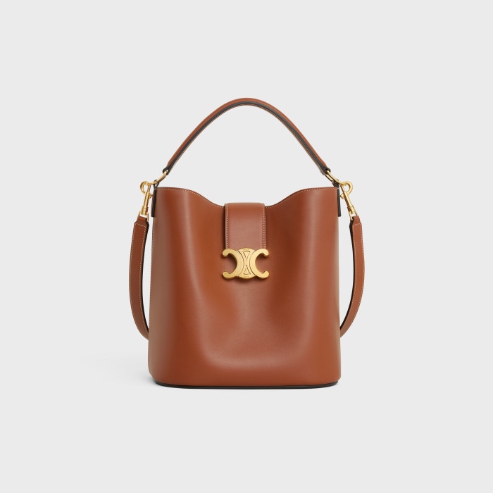 Celine MEDIUM BUCKET LOUISE IN SMOOTH CALFSKIN - TAN |