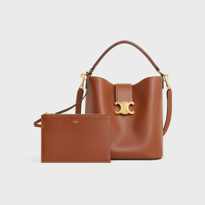 Celine MEDIUM BUCKET LOUISE IN SMOOTH CALFSKIN – TAN |