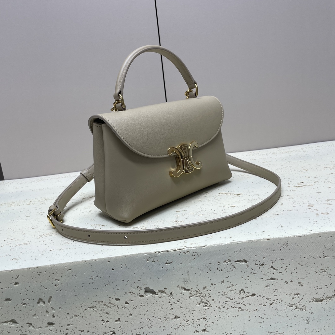 Celine TEEN NINO BAG IN SMOOTH SATINATED CALFSKIN -gray