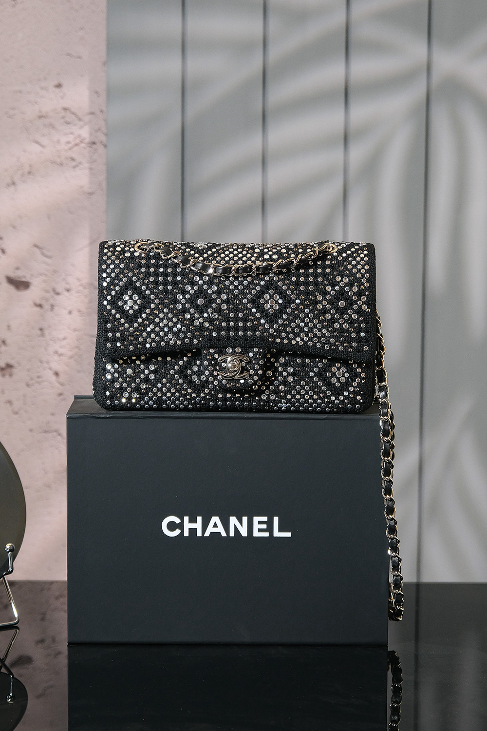 Chanel 1112 Shoulder Bag Black Cloth