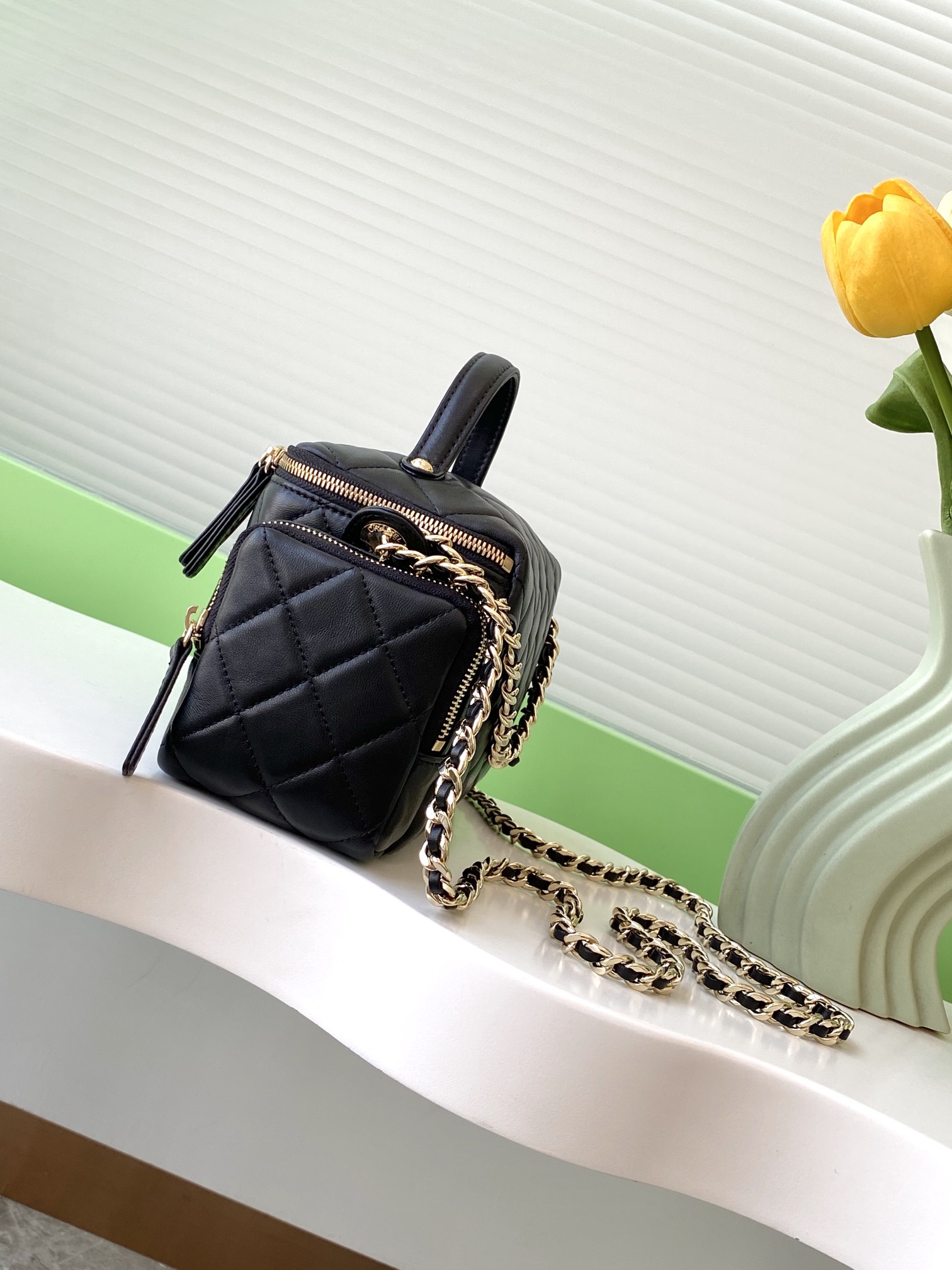 Chanel 2024 Multi-Pocket Vanity Case - Black Shoulder Bags, Handbags -