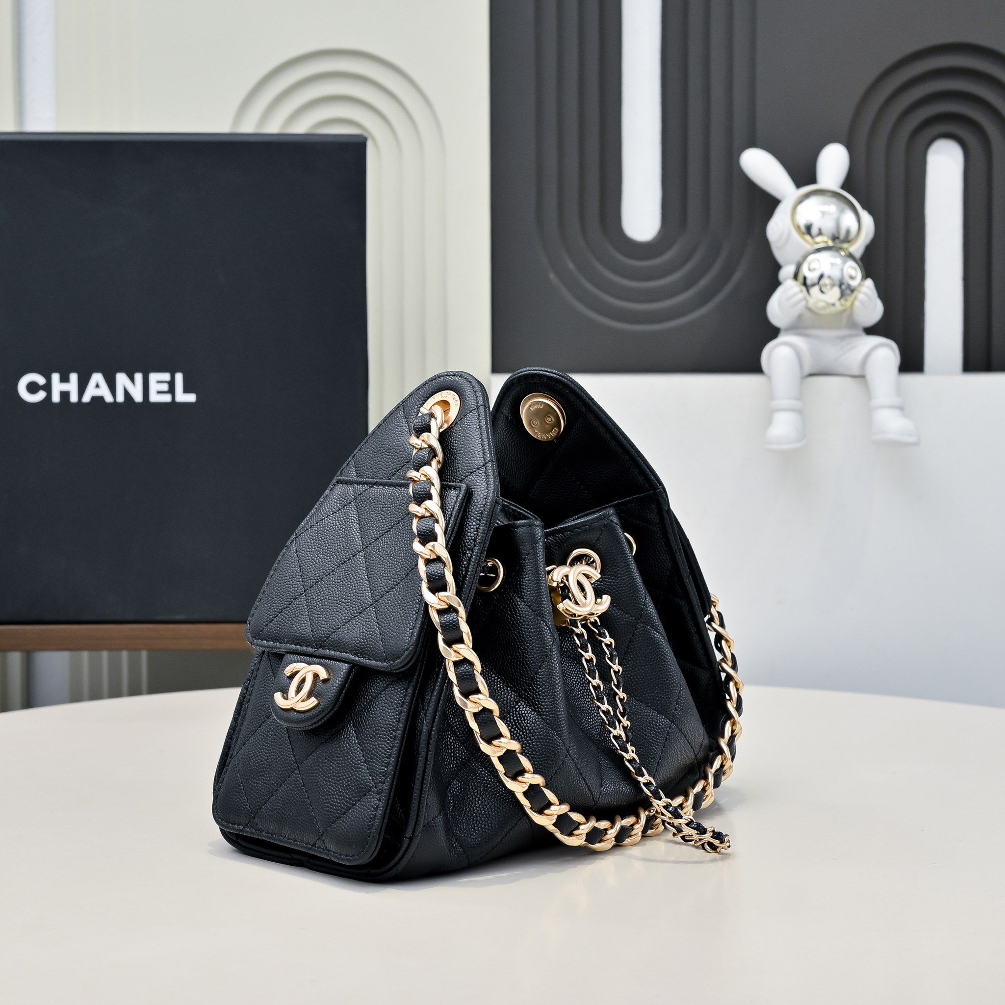 CHANEL 25 Small Black Chain Shoulder AS5293 138622781