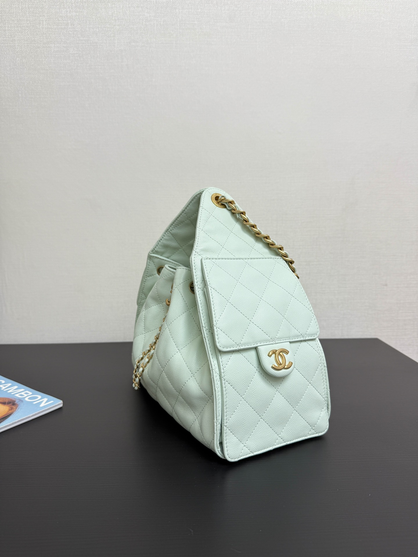 Chanel 25 small handbag, Grained calfskin & gold-tone