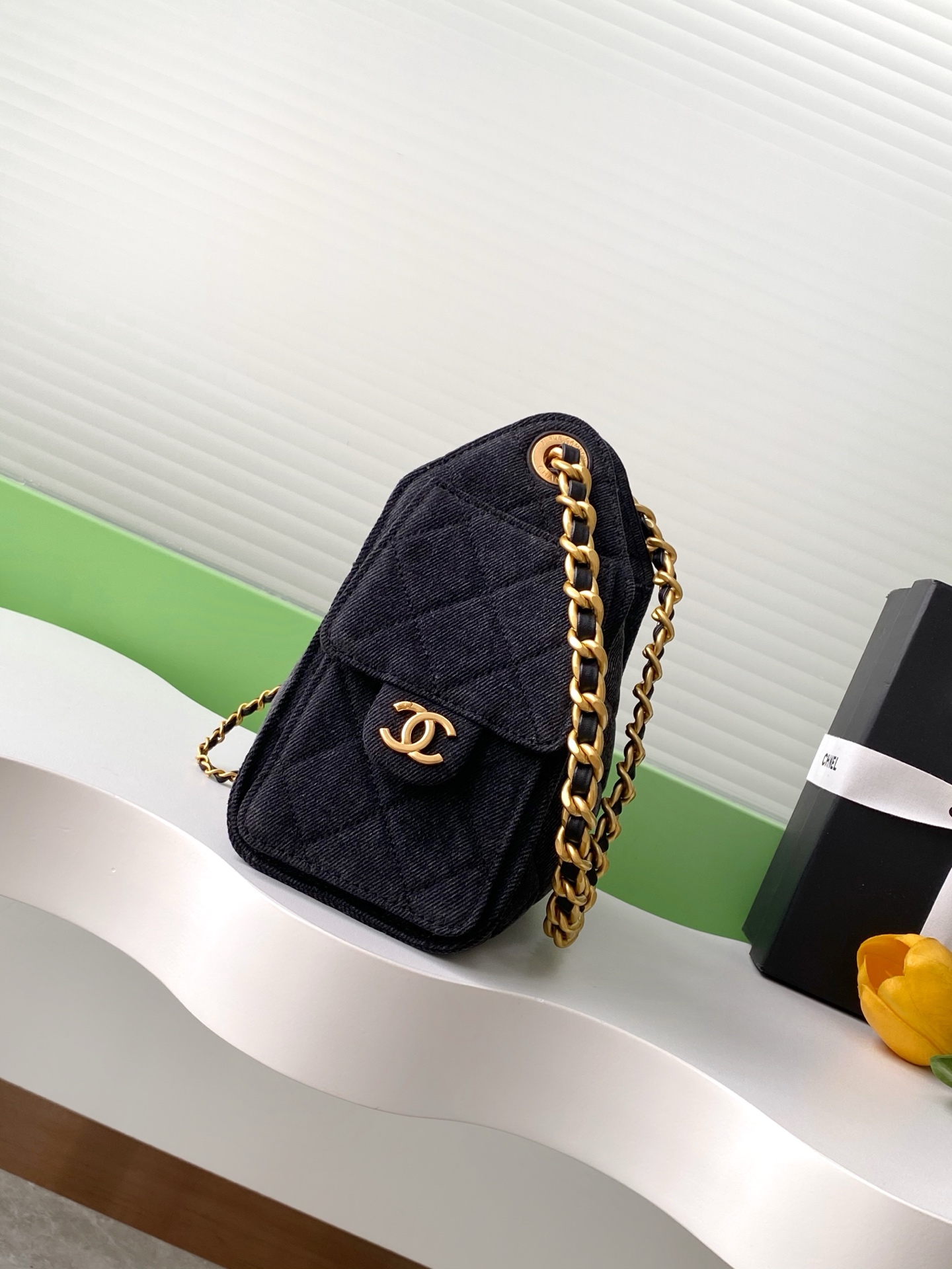 Chanel 25 small handbag, Grained calfskin & gold-tone