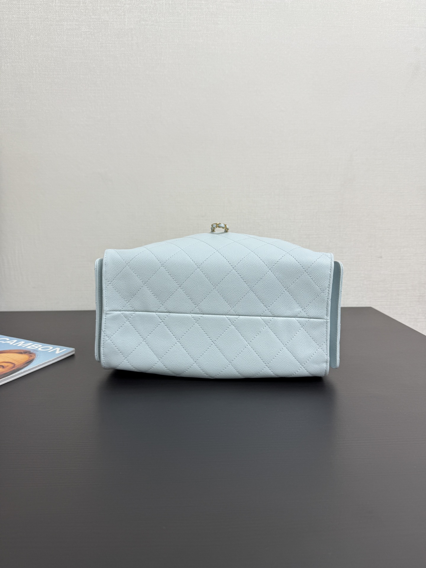 CHANEL 25 Small Handbag   Grained Calfskin & Gold-Tone Metal  Light Blue