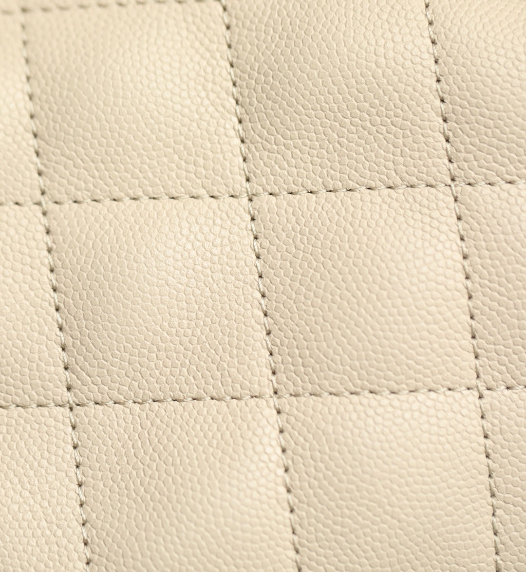 Chanel 25 small handbag, Grained calfskin & gold-tone metal, light yellow — Fashion