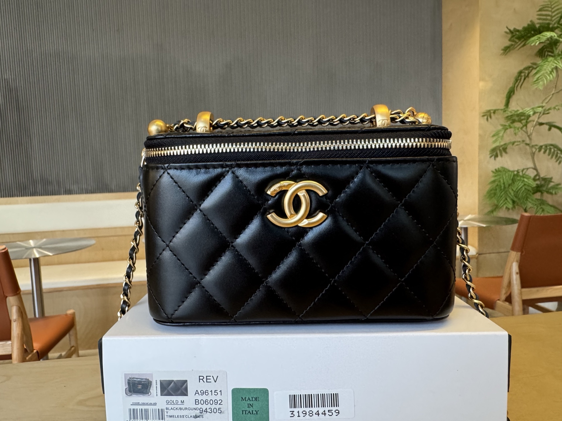 Chanel All Slide Vanity with Adjustable Chain Black