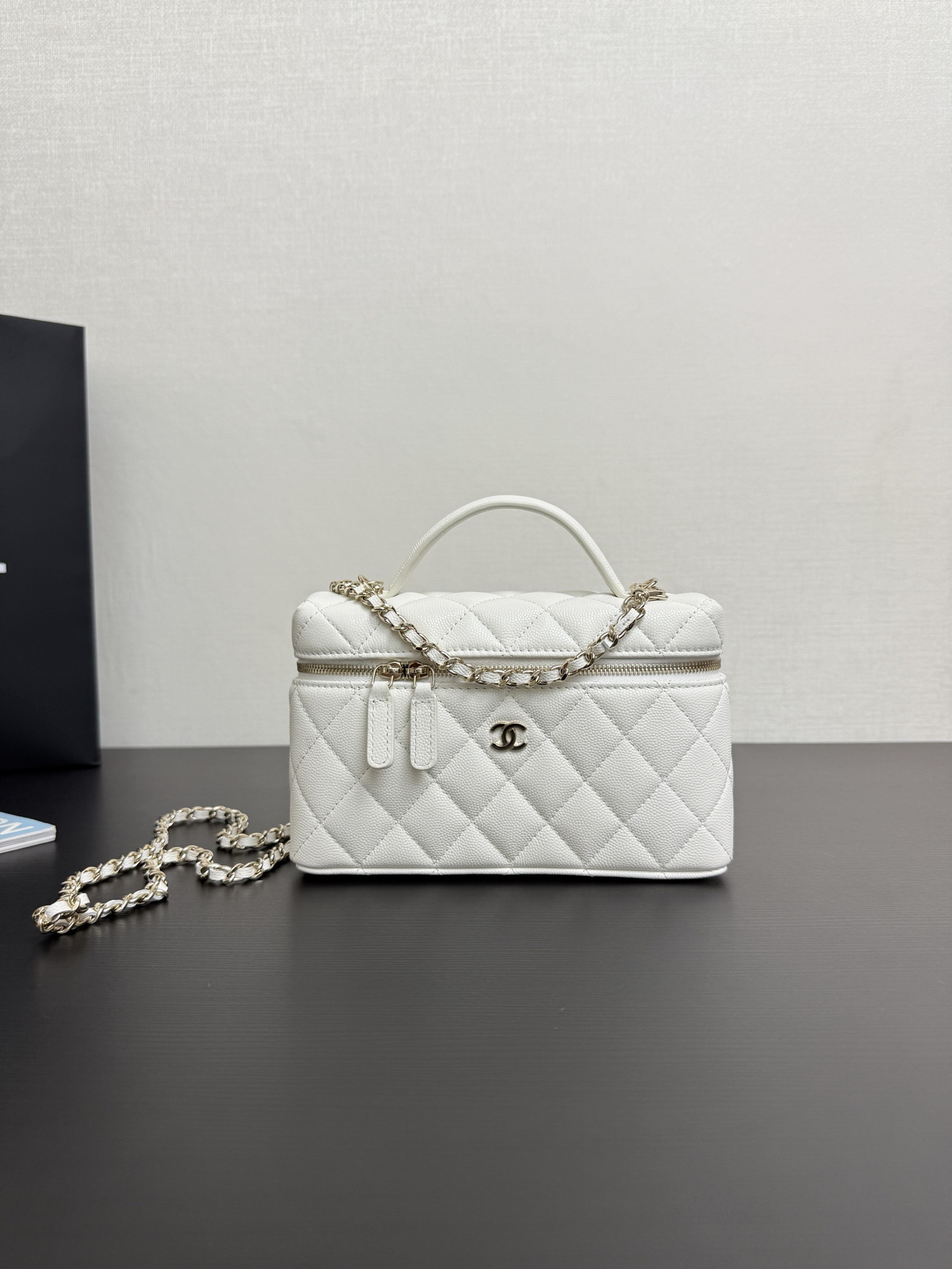 CHANEL Beneatti Cosmetic Top Handle Bag 5269 43735555