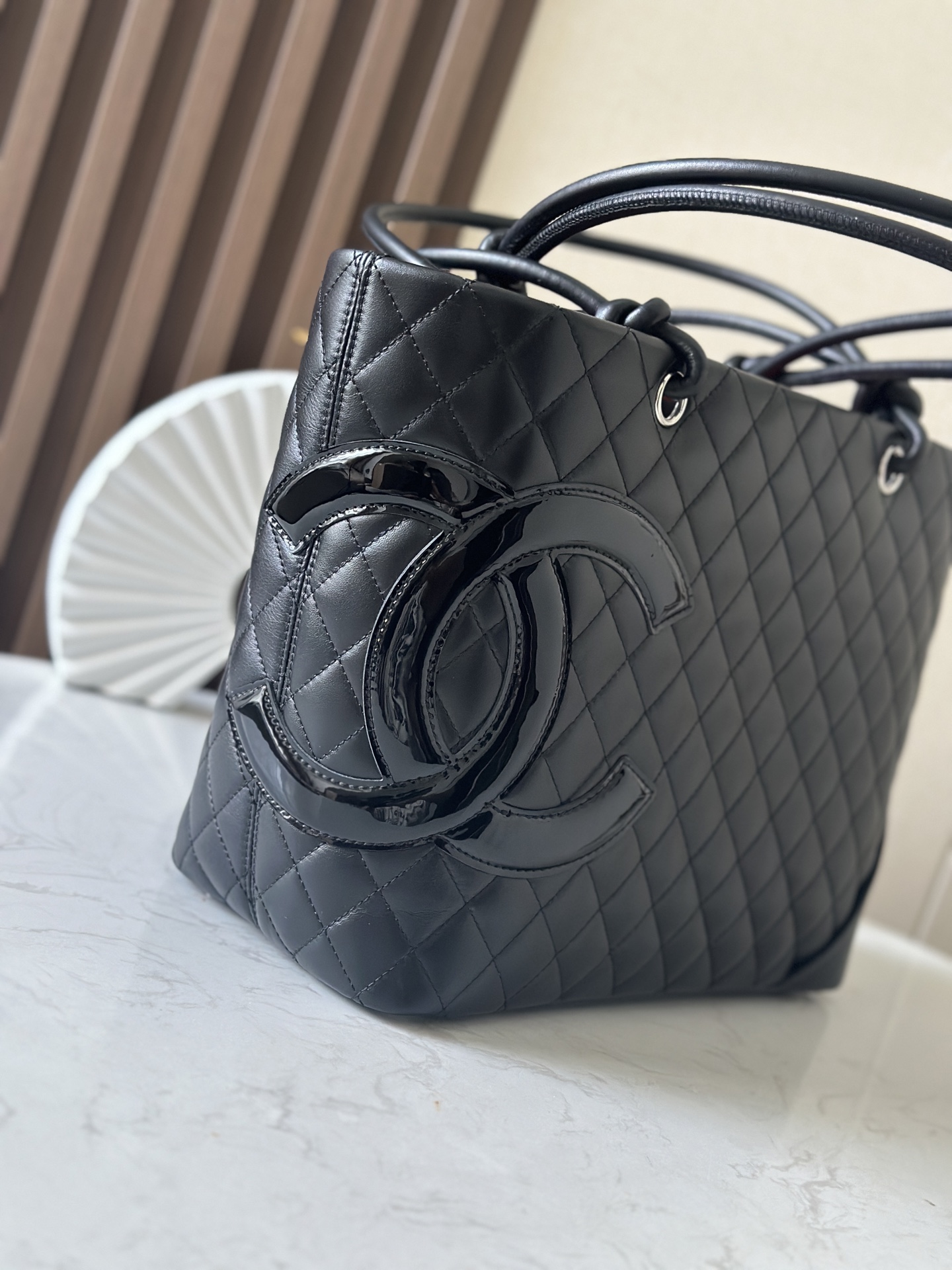 Chanel Black Quilted Leather Large Ligne Cambon Tote Chanel