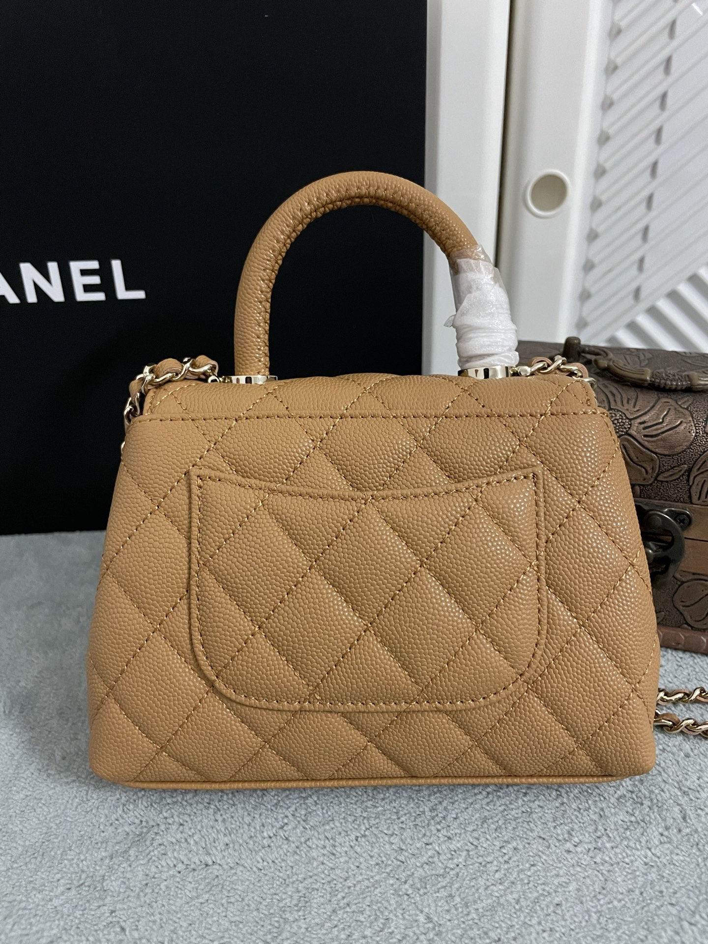 CHANEL Caviar Lizard Embossed Quilted Extra Mini