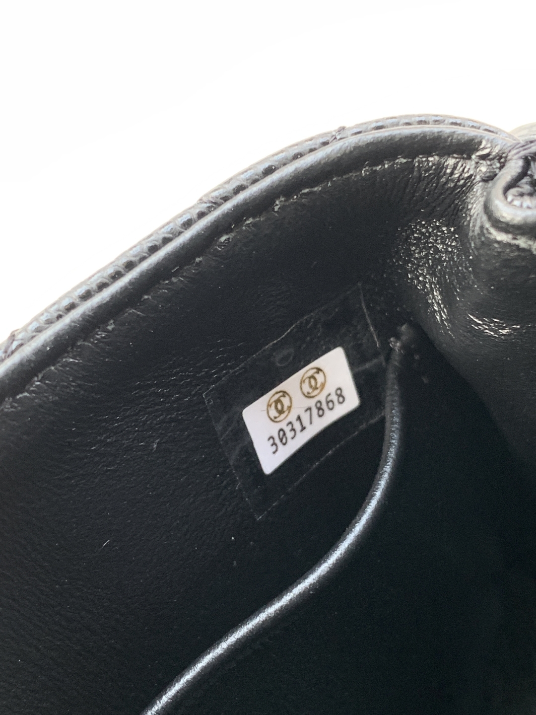 CHANEL Caviar Quilted Coco Handle Clutch With Chain Black