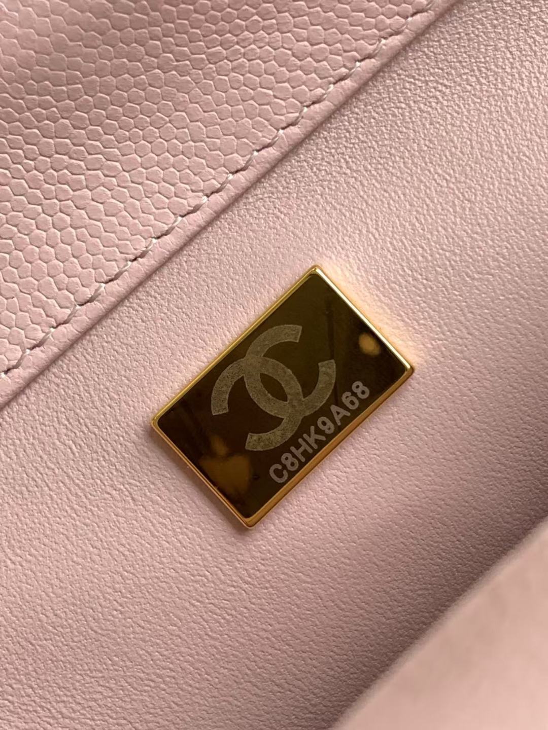 CHANEL Caviar Quilted Mini Coco Handle Flap Light Pink 1465848