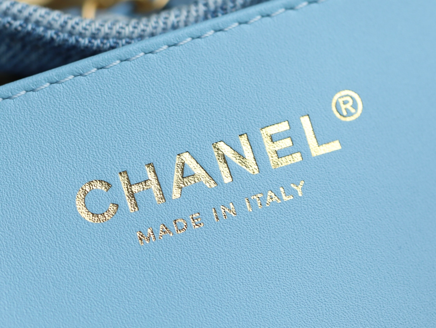 Chanel Chanel 25 small handbag, Washed denim & gold-tone