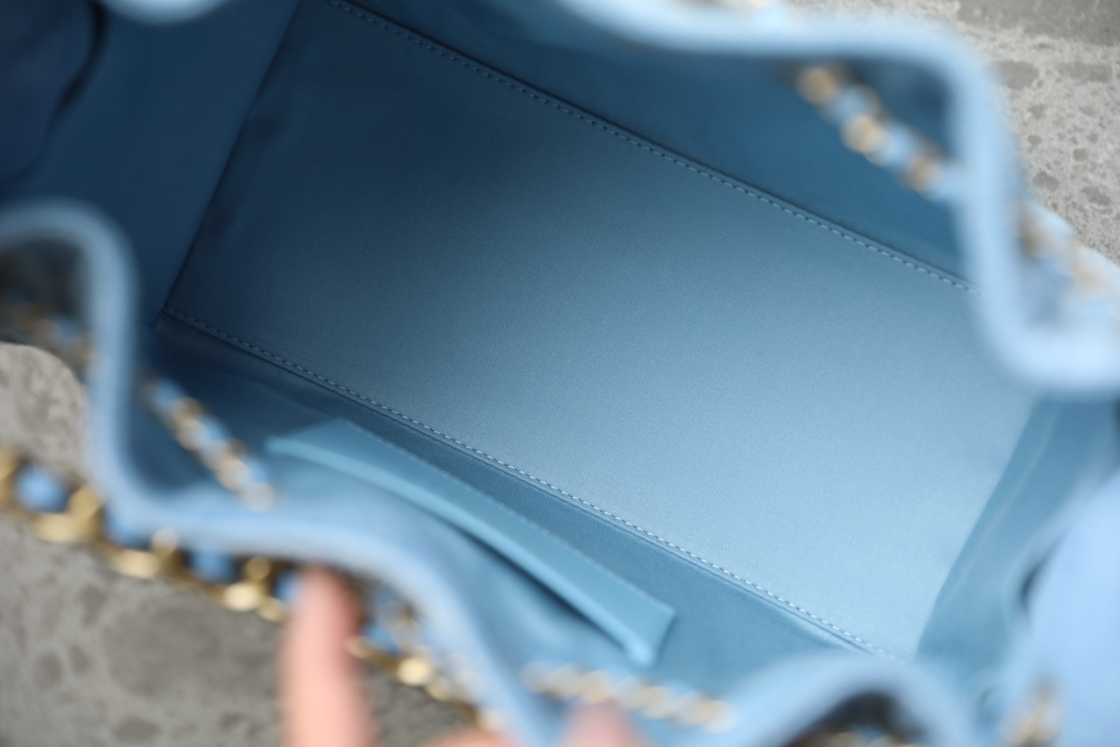 Chanel Chanel 25 small handbag, Washed denim & gold-tone