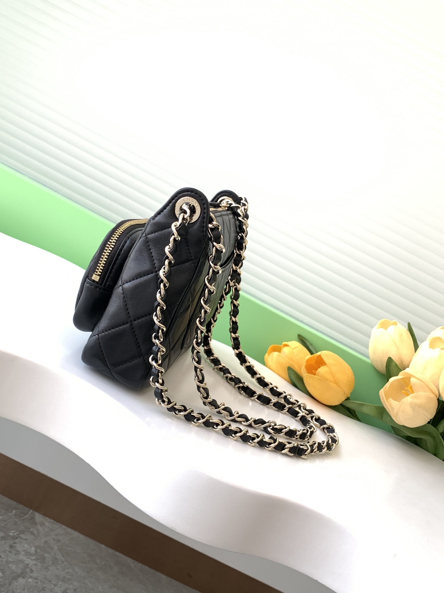 Chanel CHANEL Mademoiselle Chain Shoulder Black Women's Lambskin Bag black