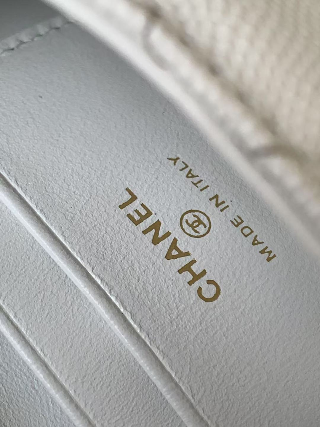 CHANEL Coco Handle Bag Crossbody White Caviar