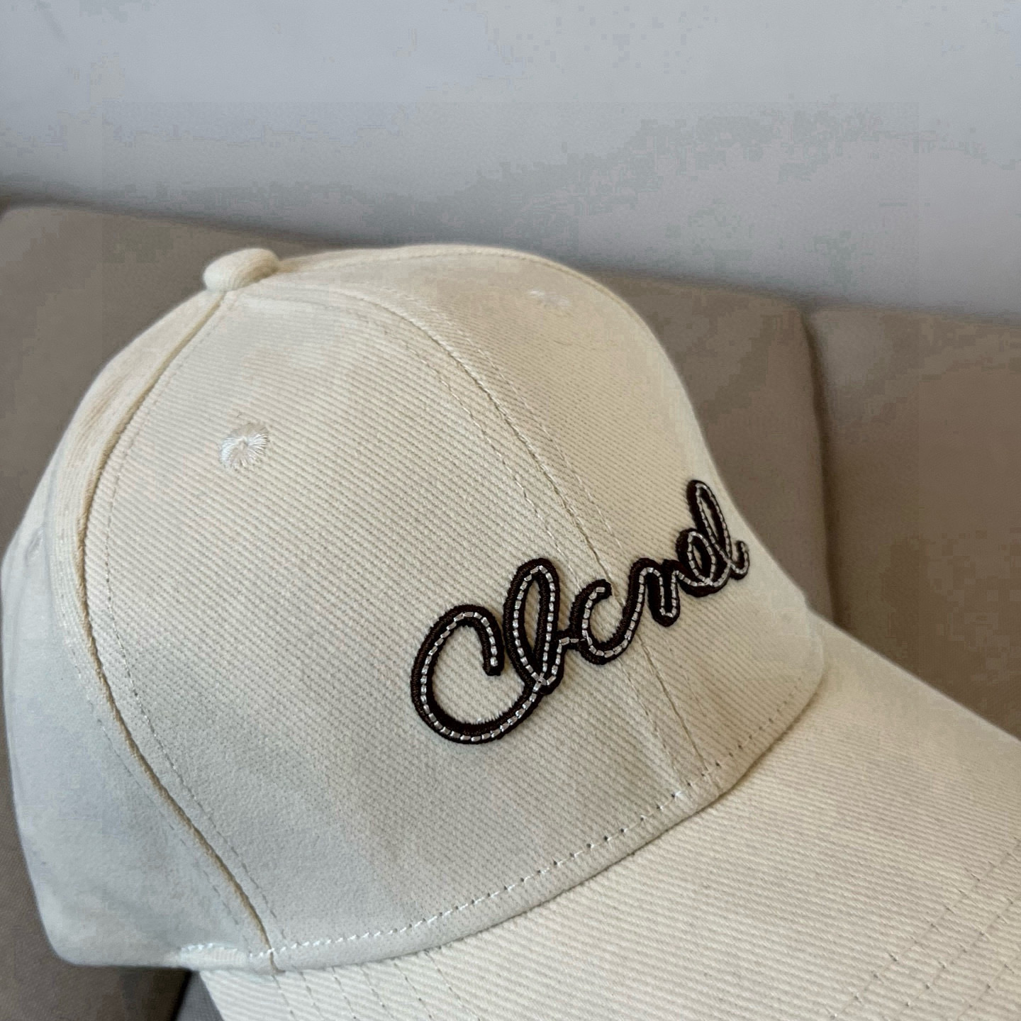 Off-White Beige Cloud Cap - Off-White Baseball Cap - Beige 'Cloud'