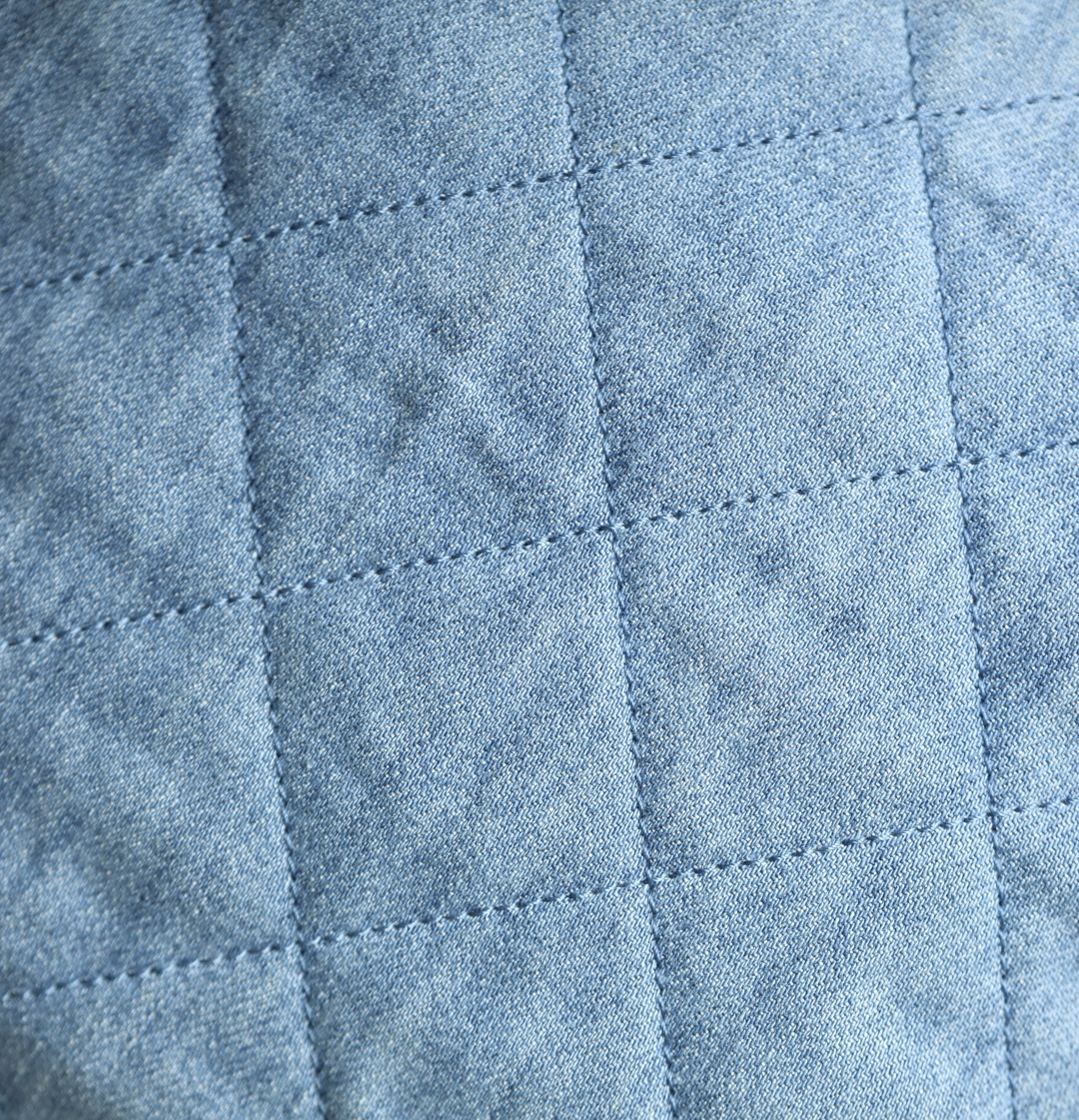 CHANEL Denim Quilted Supple Twins Small Hobo Bag Blue