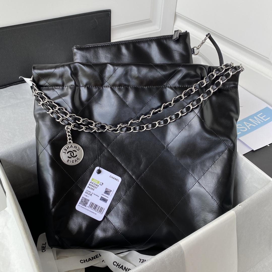 Chanel Large 22 Hobo - Black Hobos, Handbags - CHA11289