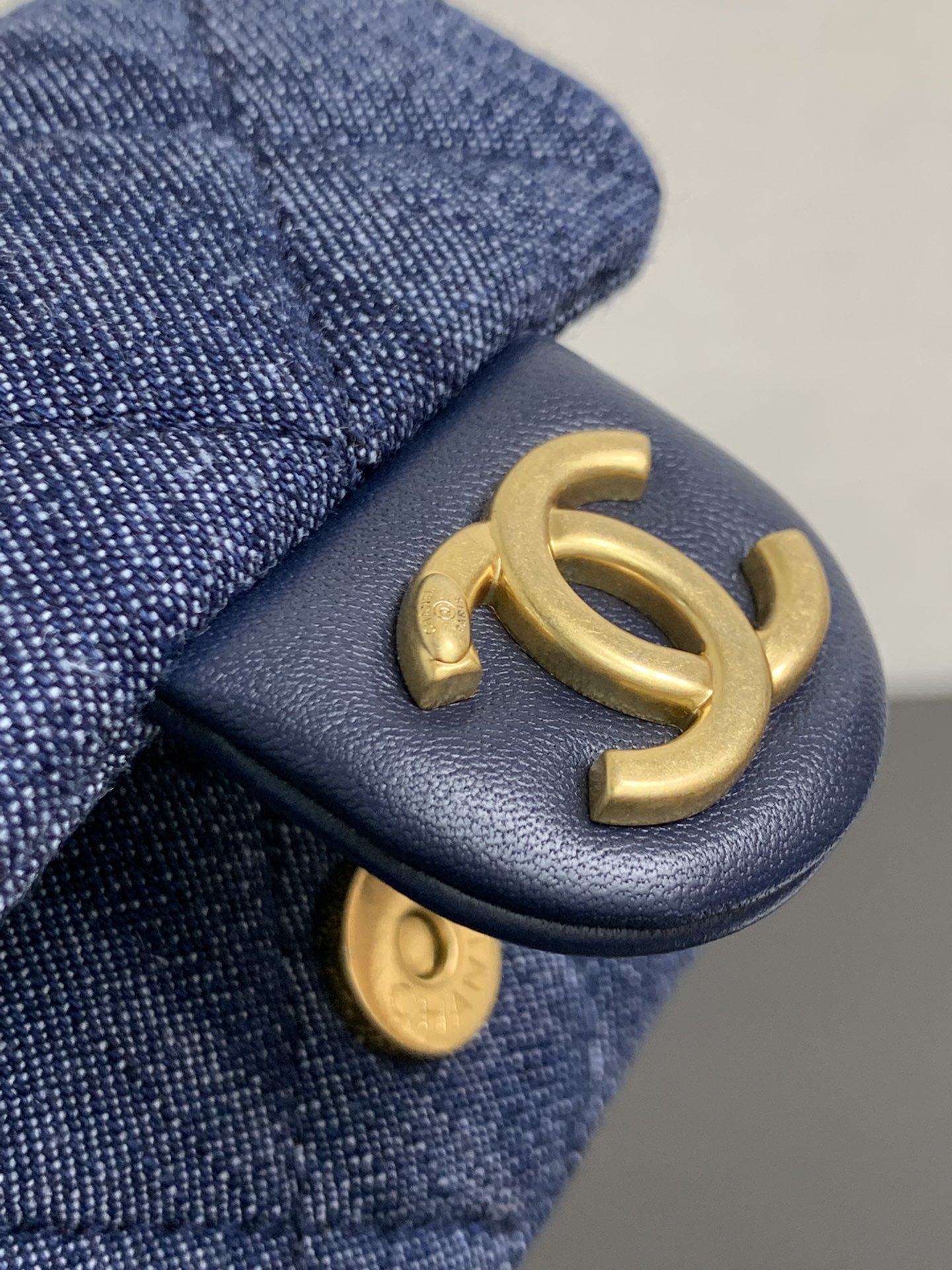 Chanel Maxi Cargo Hobo Bag Dark Blue Washed Denim