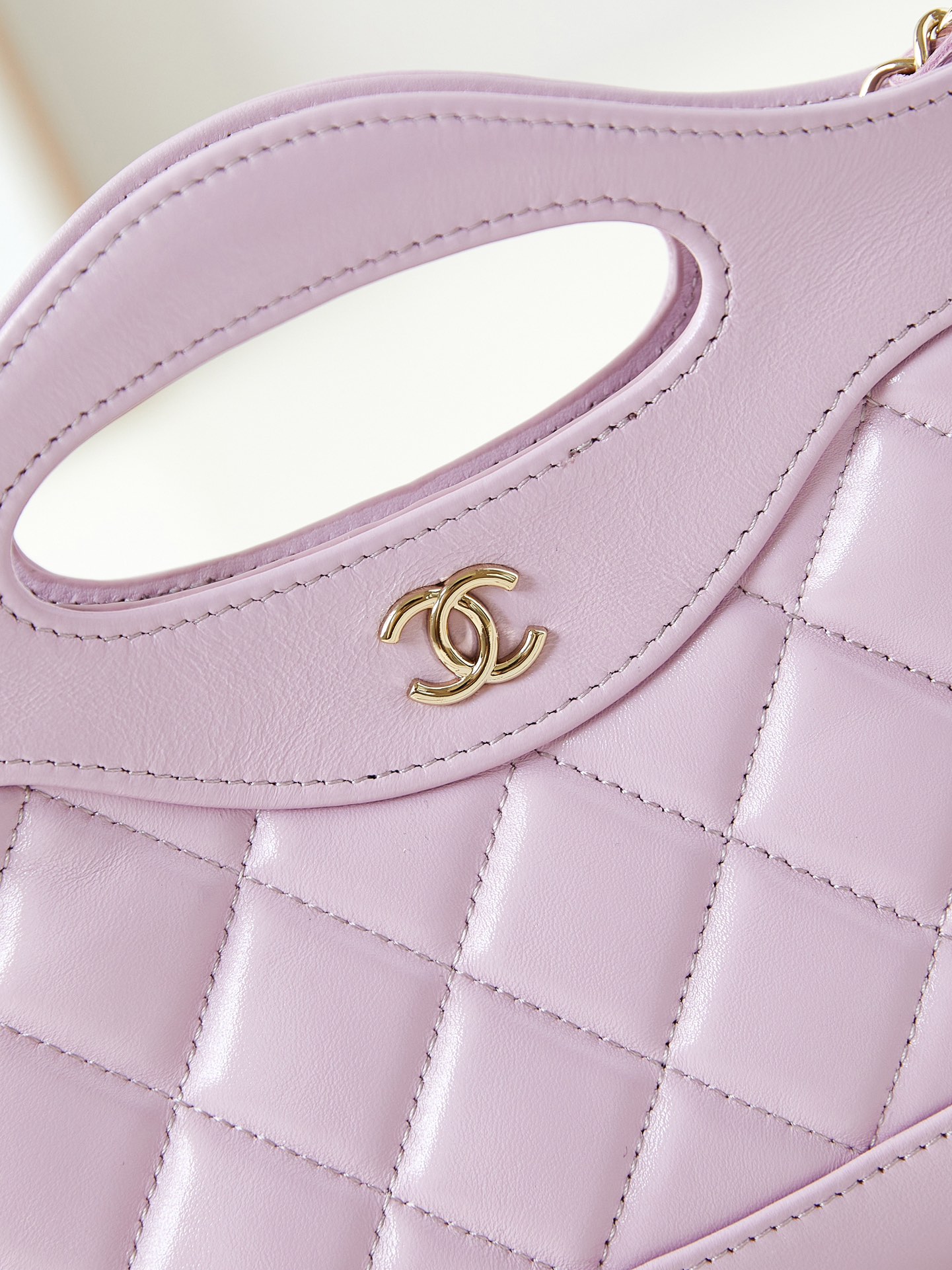 Chanel Micro 31 Shopper Light Purple Shiny Lambskin Light