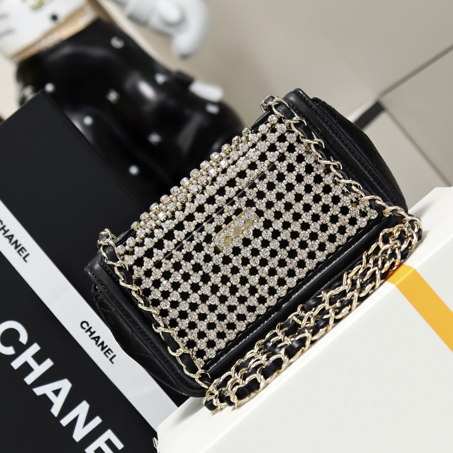 CHANEL MINI FLAP BAG black