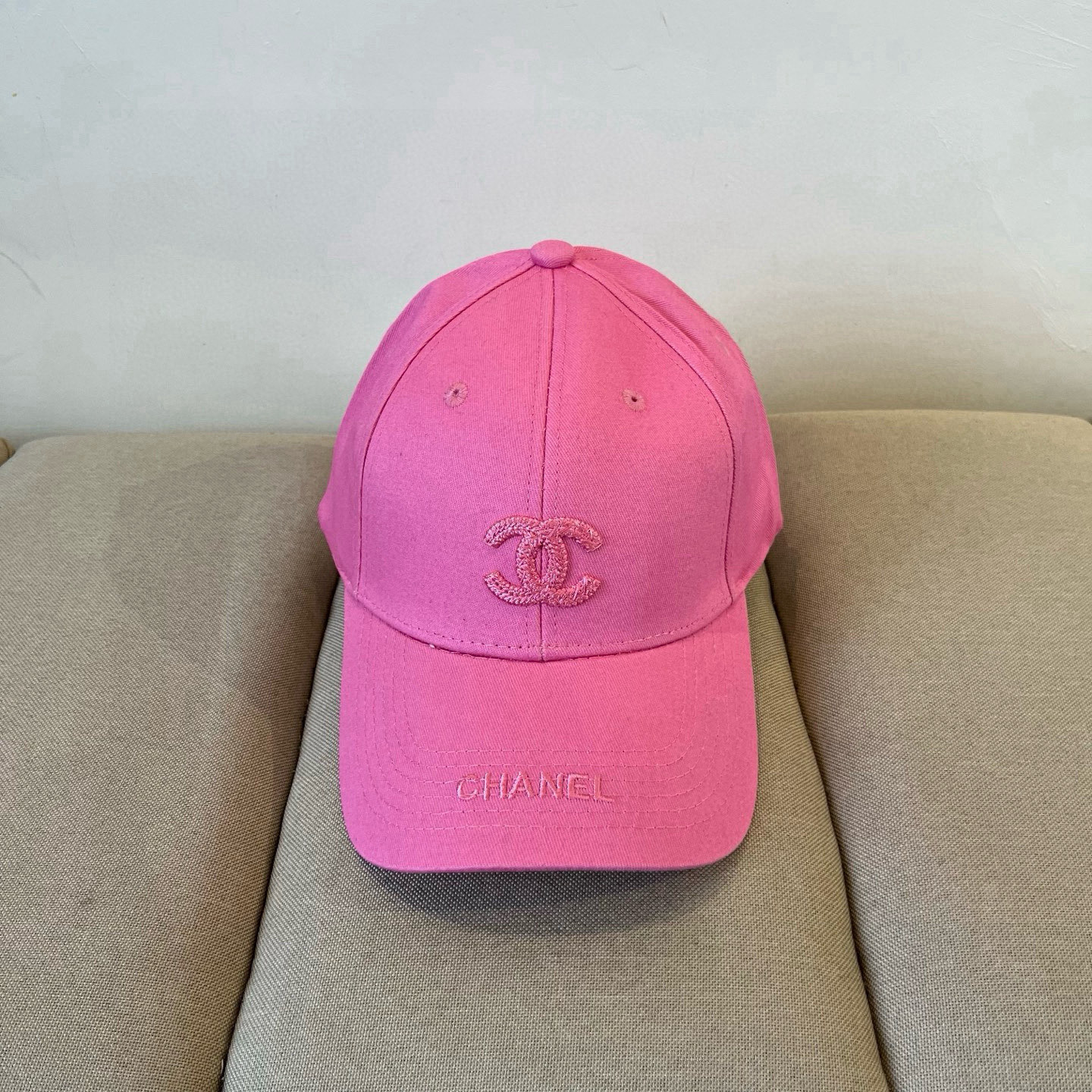 Chanel Hot Pink Terry Cap - Chanel Hot Pink Terry Cloth Cap