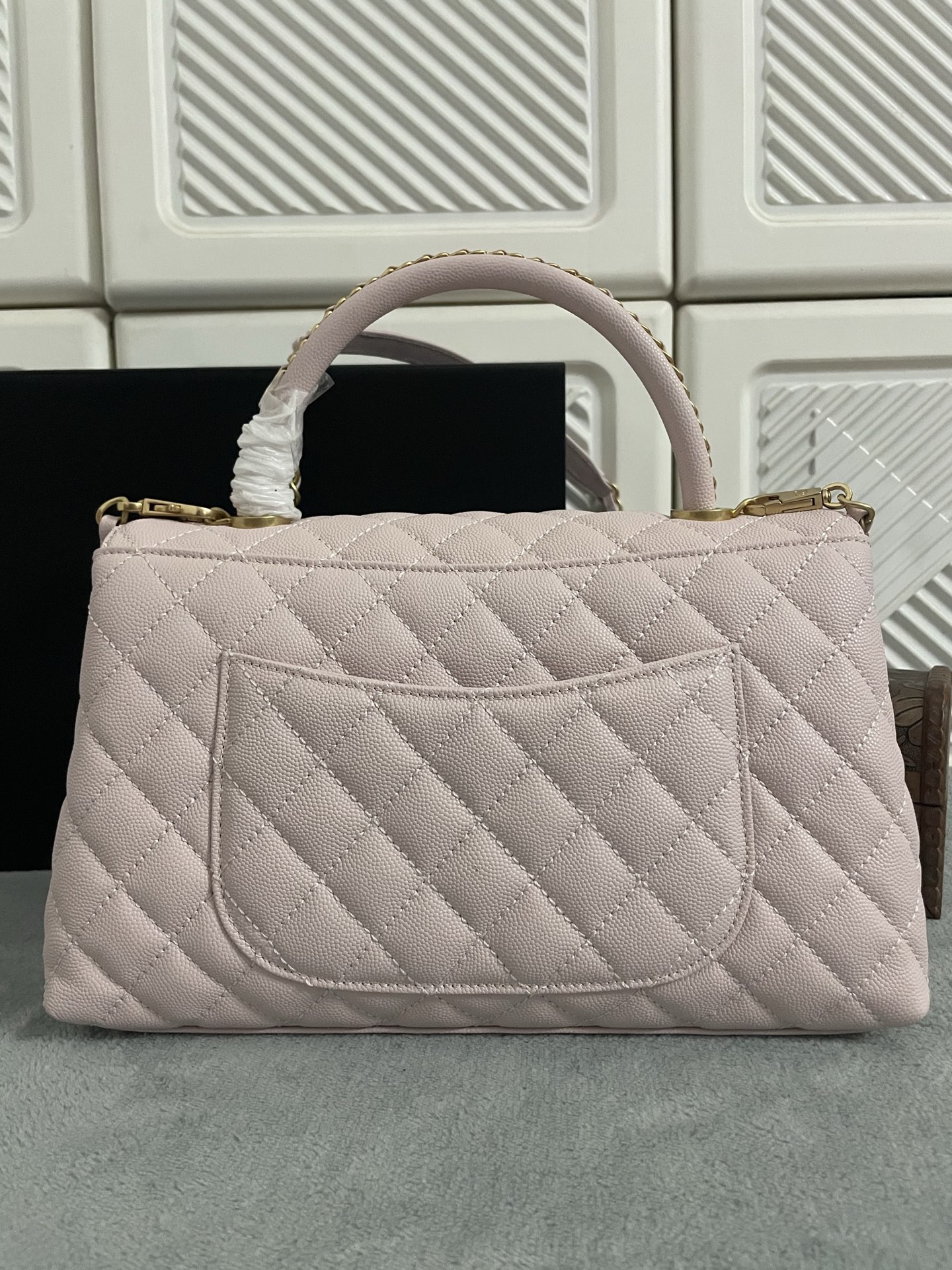 Chanel Pink Quilted Caviar Sweetheart Wallet On Chain