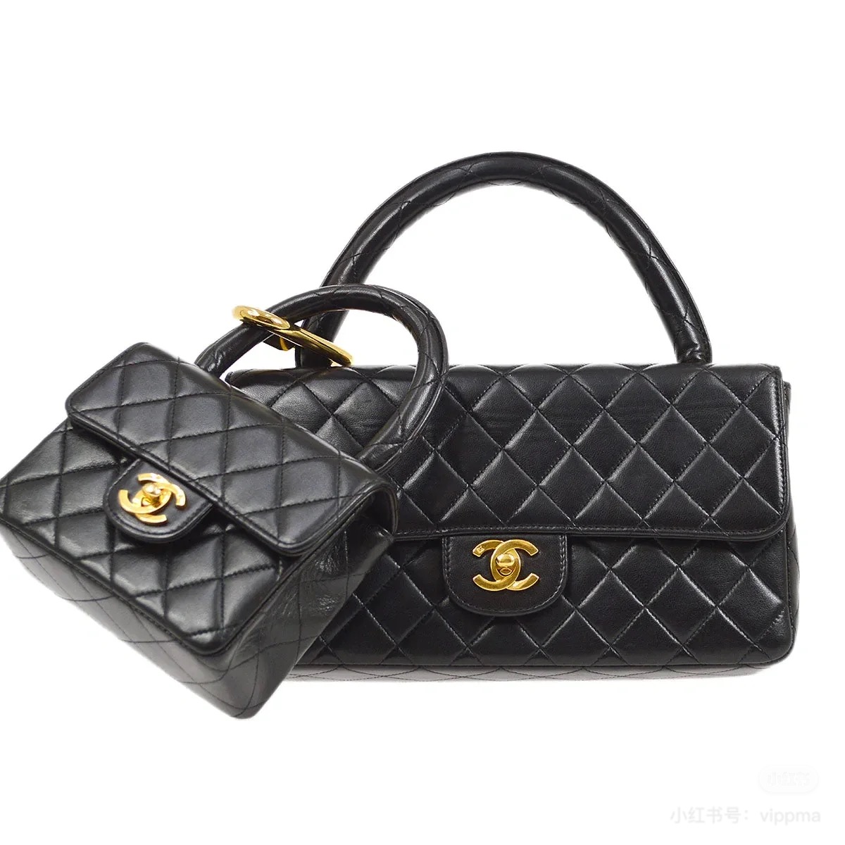 CHANEL Pre-Owned 1992 Quilted Leather Tote Bag | Black