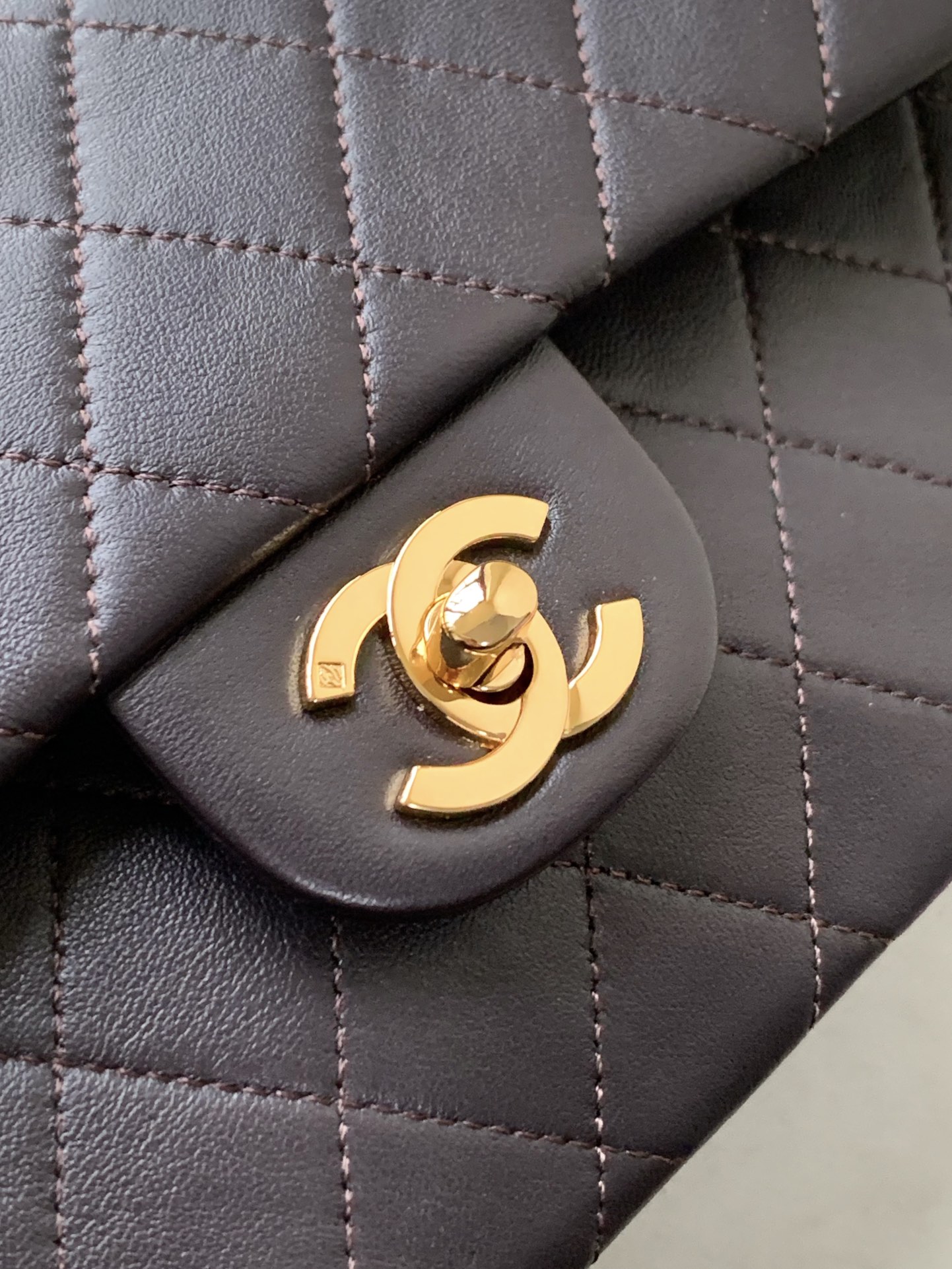 Chanel Pre-Owned Classic Medium Flap Bag Calf Leather Black at CareOfCarl.