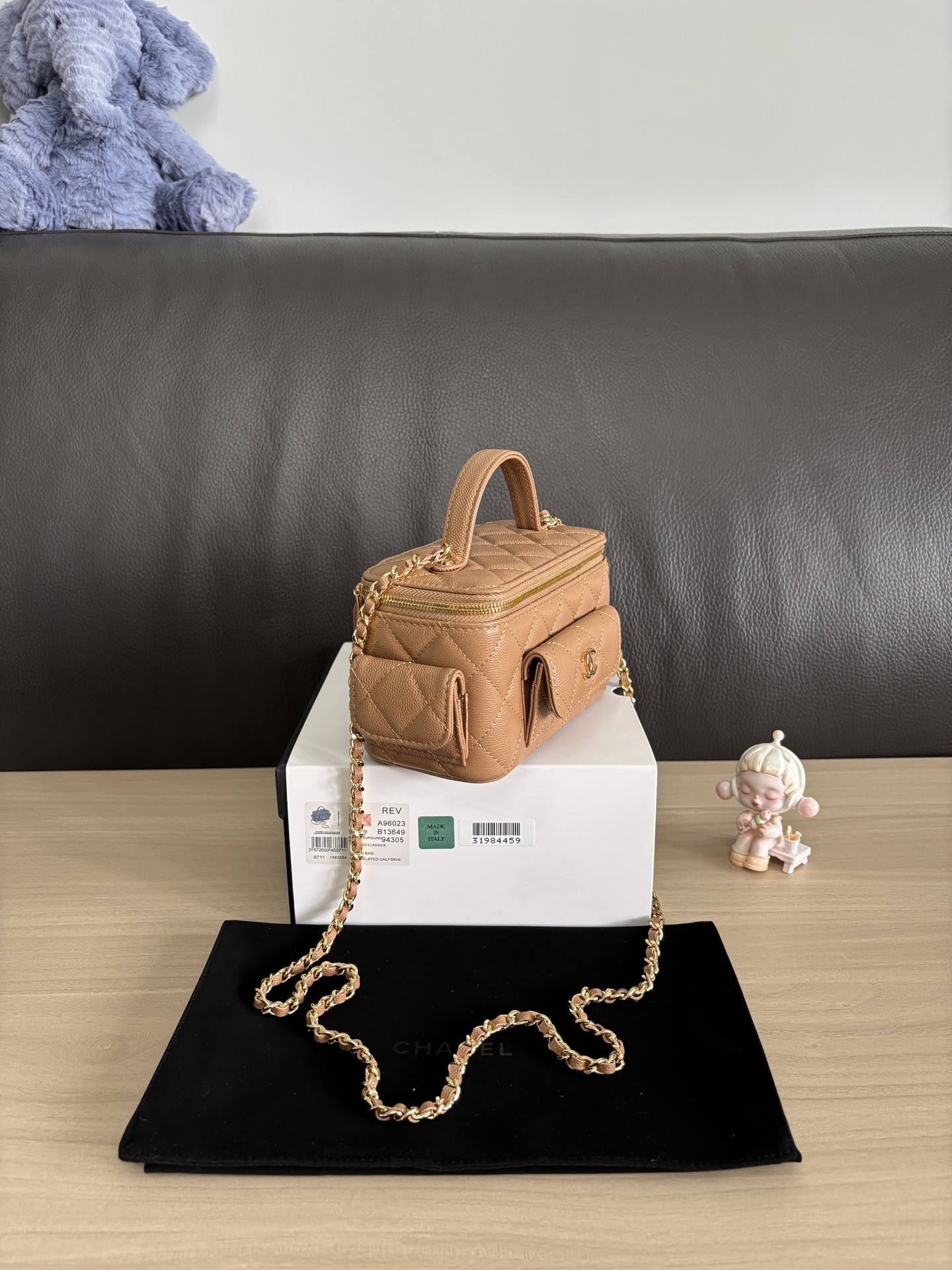 Chanel Quilted Polly Pocket Top Vanity Quilted Caviar East West