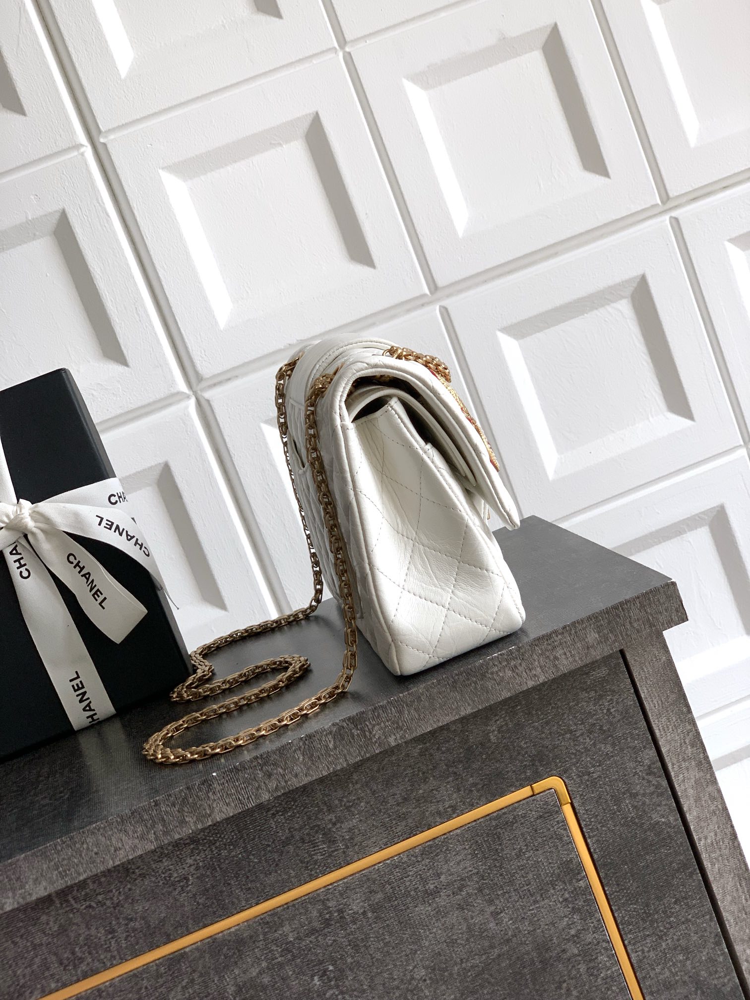 Chanel Romanov Charms Reissue Flap Bag Quilted Wool