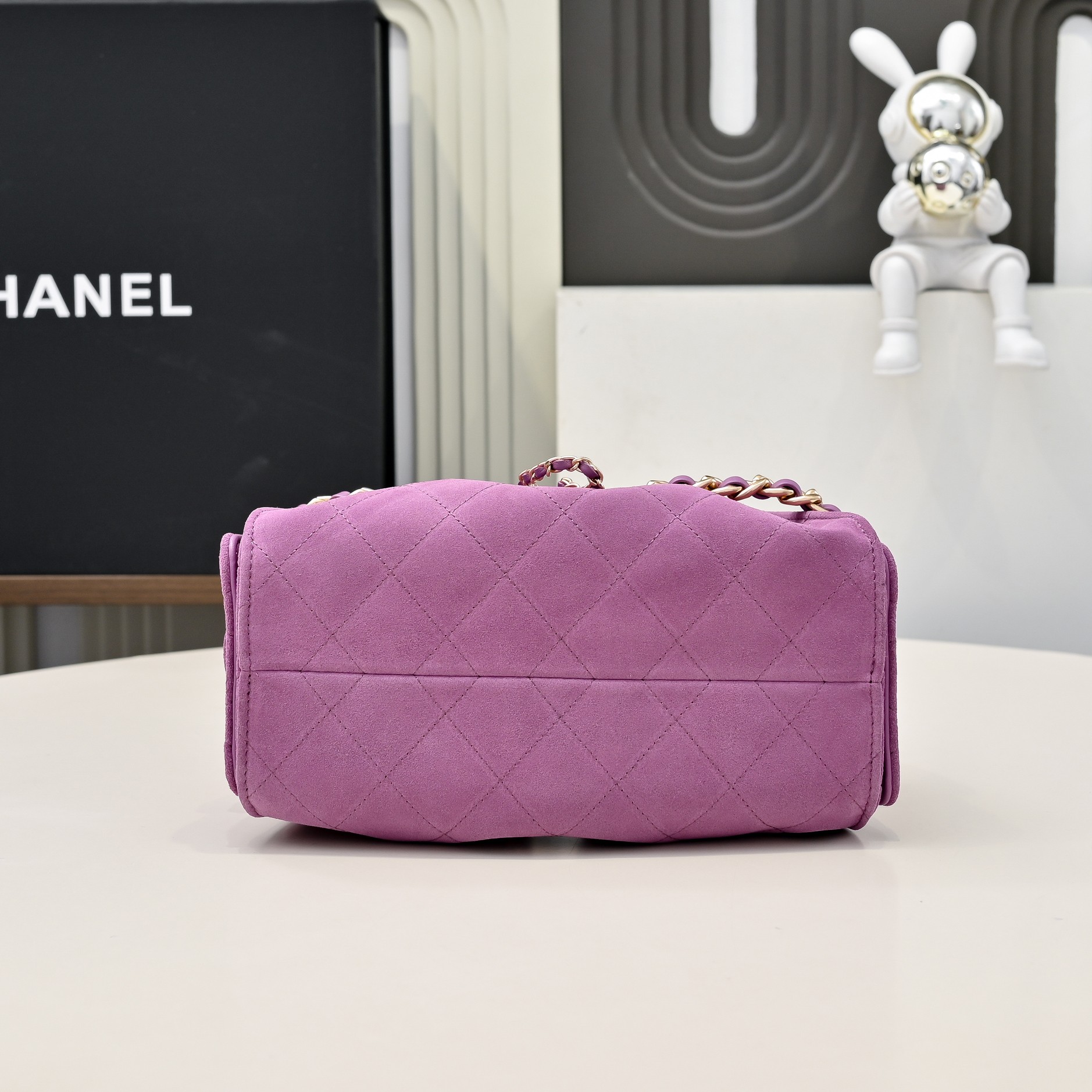 Chanel Small 25 Hobo Bag Light  purple Caviar Antique Gold