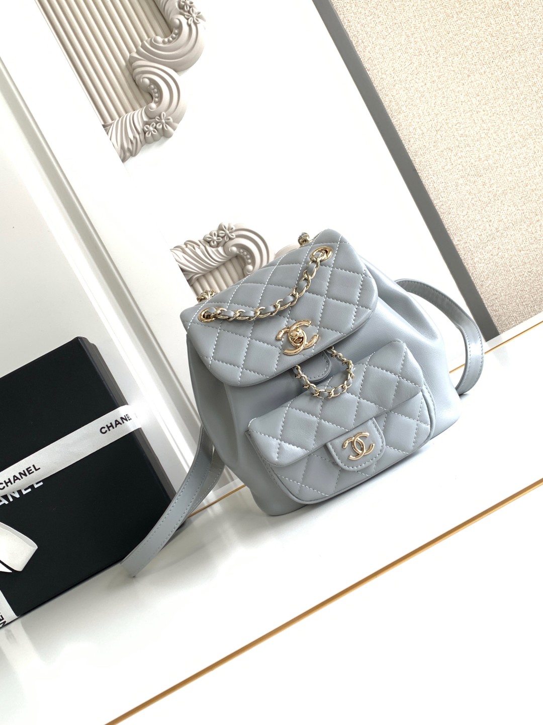 Chanel Small Duma Backpack - Blue Backpacks, Handbags -