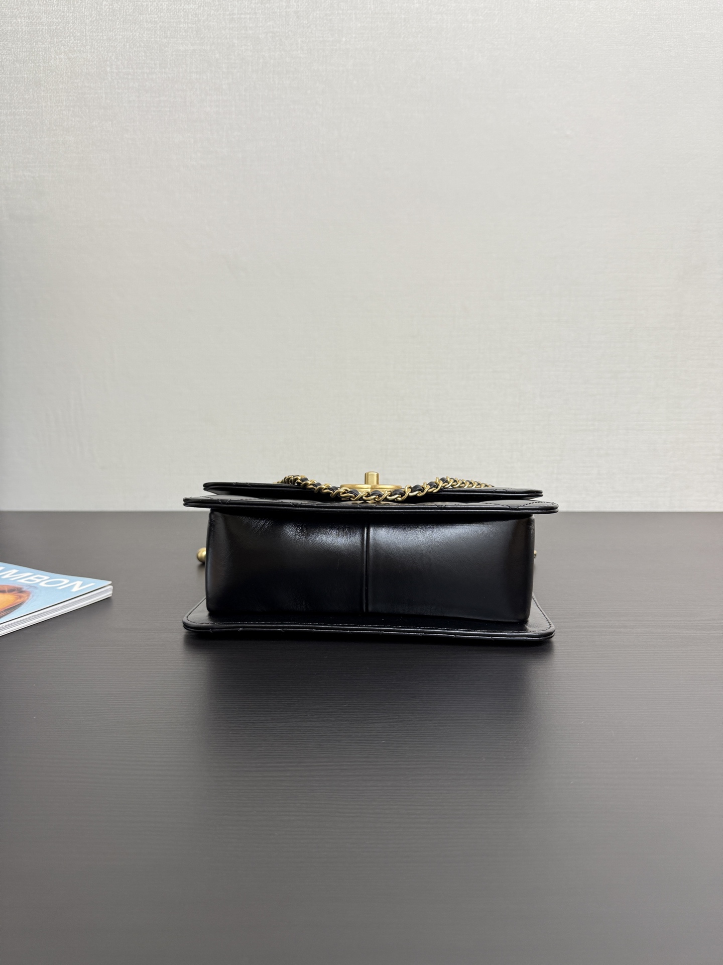 Chanel Small Perfect Fit Flap Bag Black Shiny Calfskin