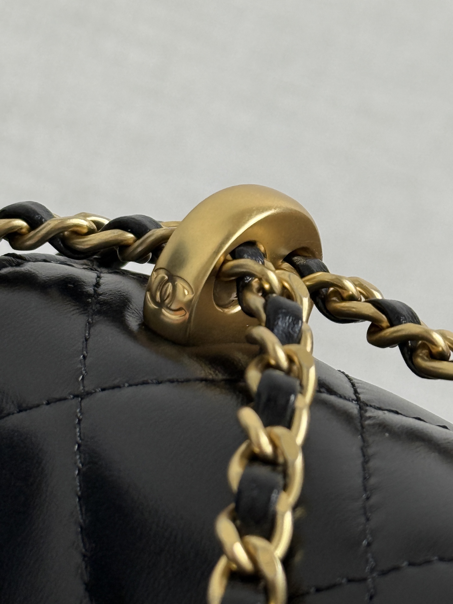 Chanel Small Perfect Fit Flap Bag Black Shiny Calfskin